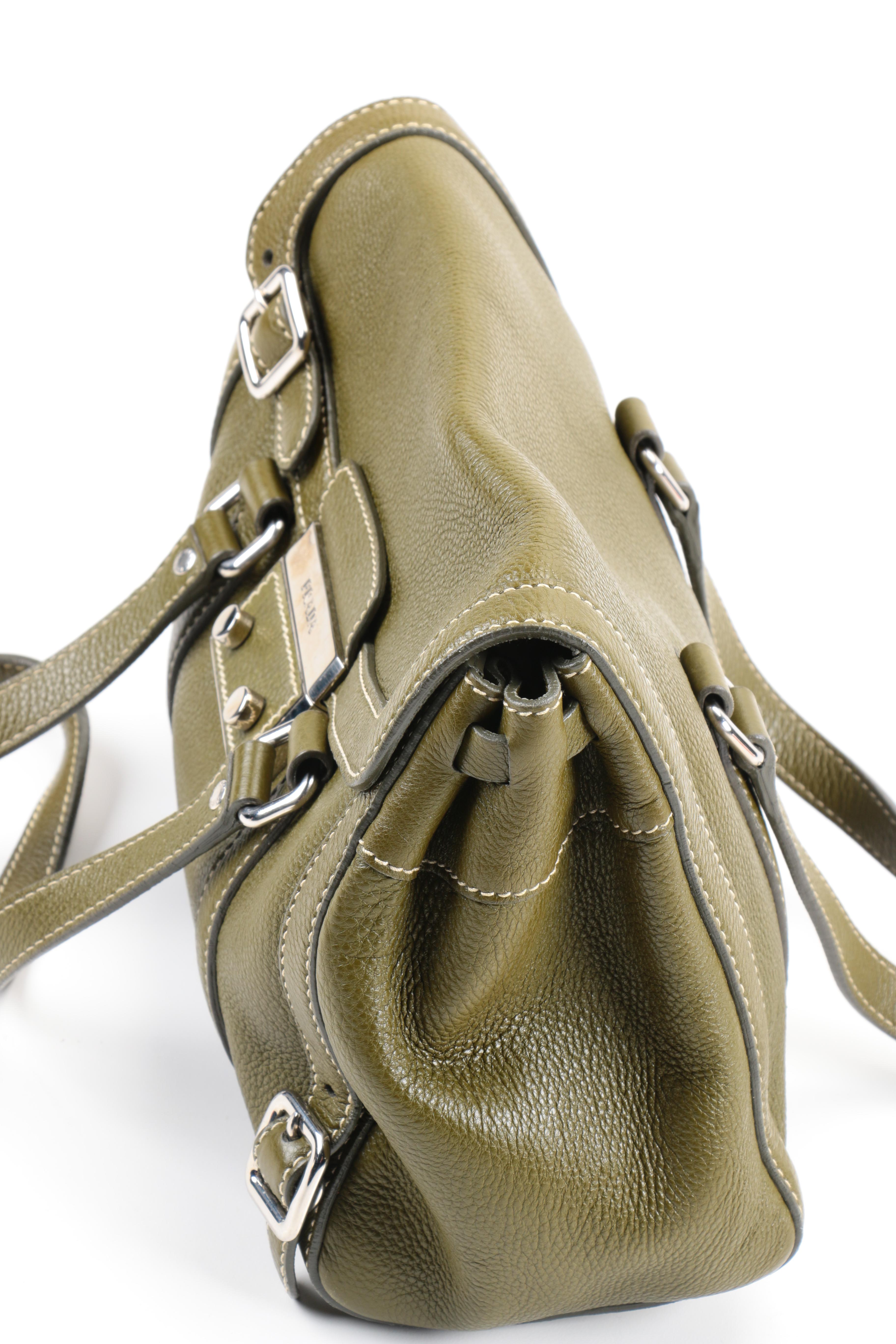 Prada Pebbled Leather Satchel