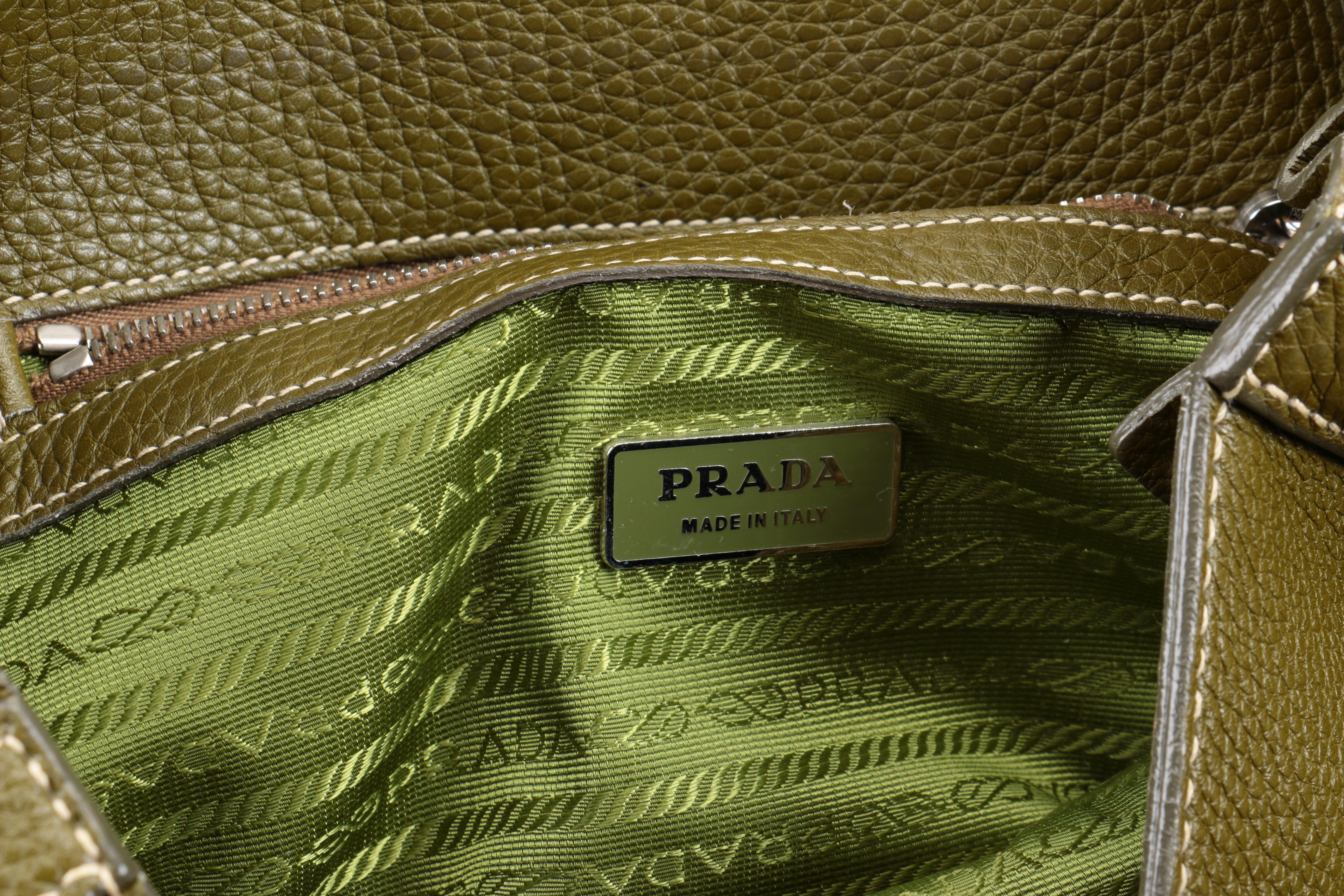 Prada Pebbled Leather Satchel