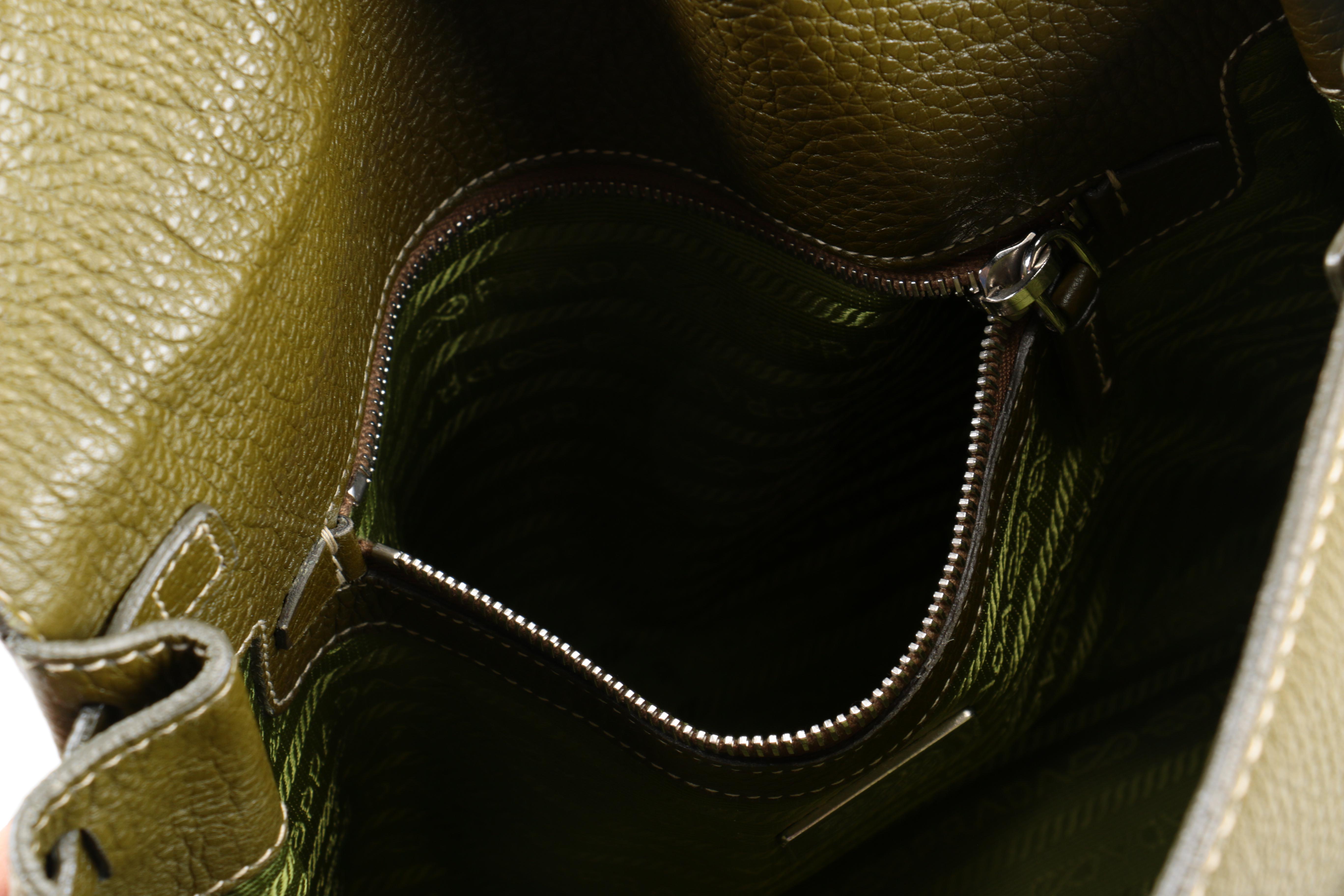 Prada Pebbled Leather Satchel