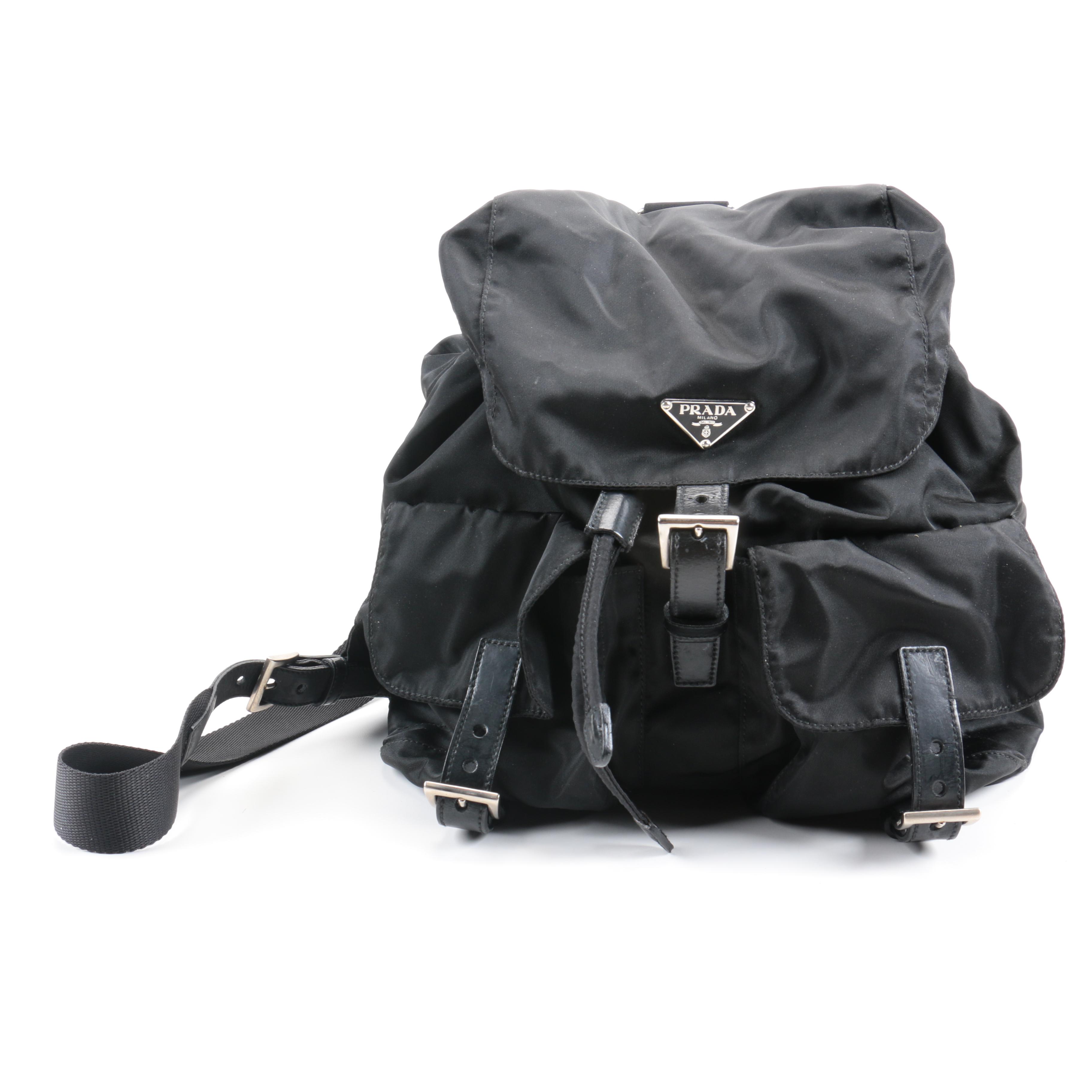 Prada Black Nylon Backpack