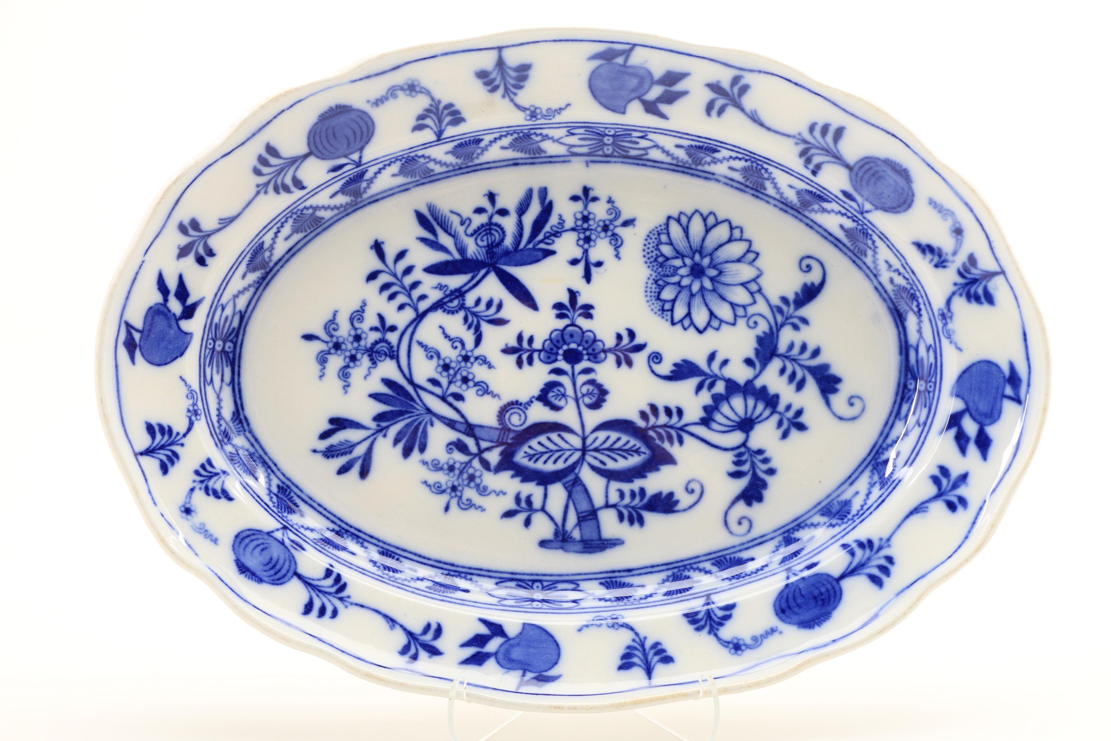 "Meissen" England Ceramic Platter and German Porcelain Vases