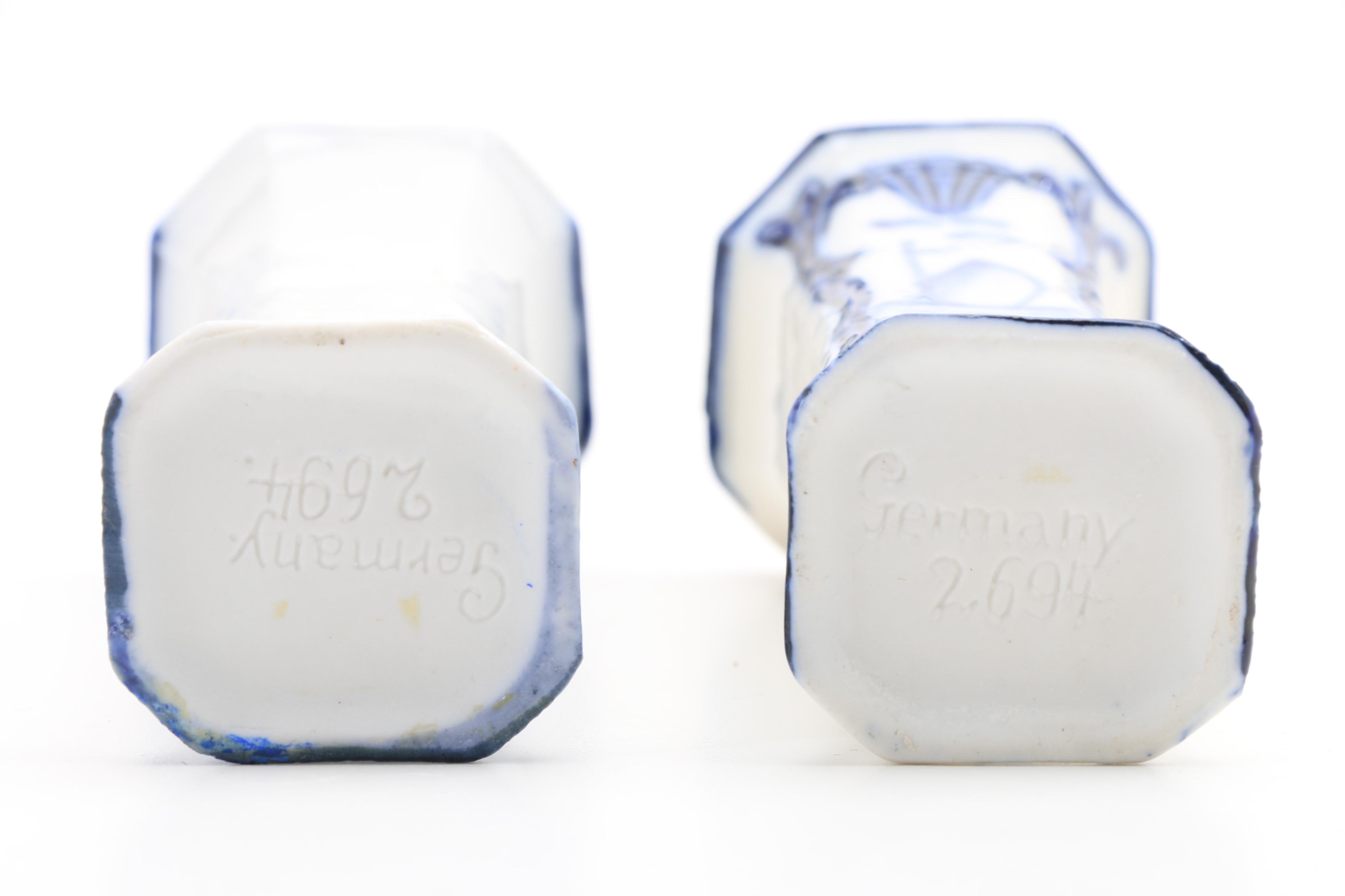 "Meissen" England Ceramic Platter and German Porcelain Vases