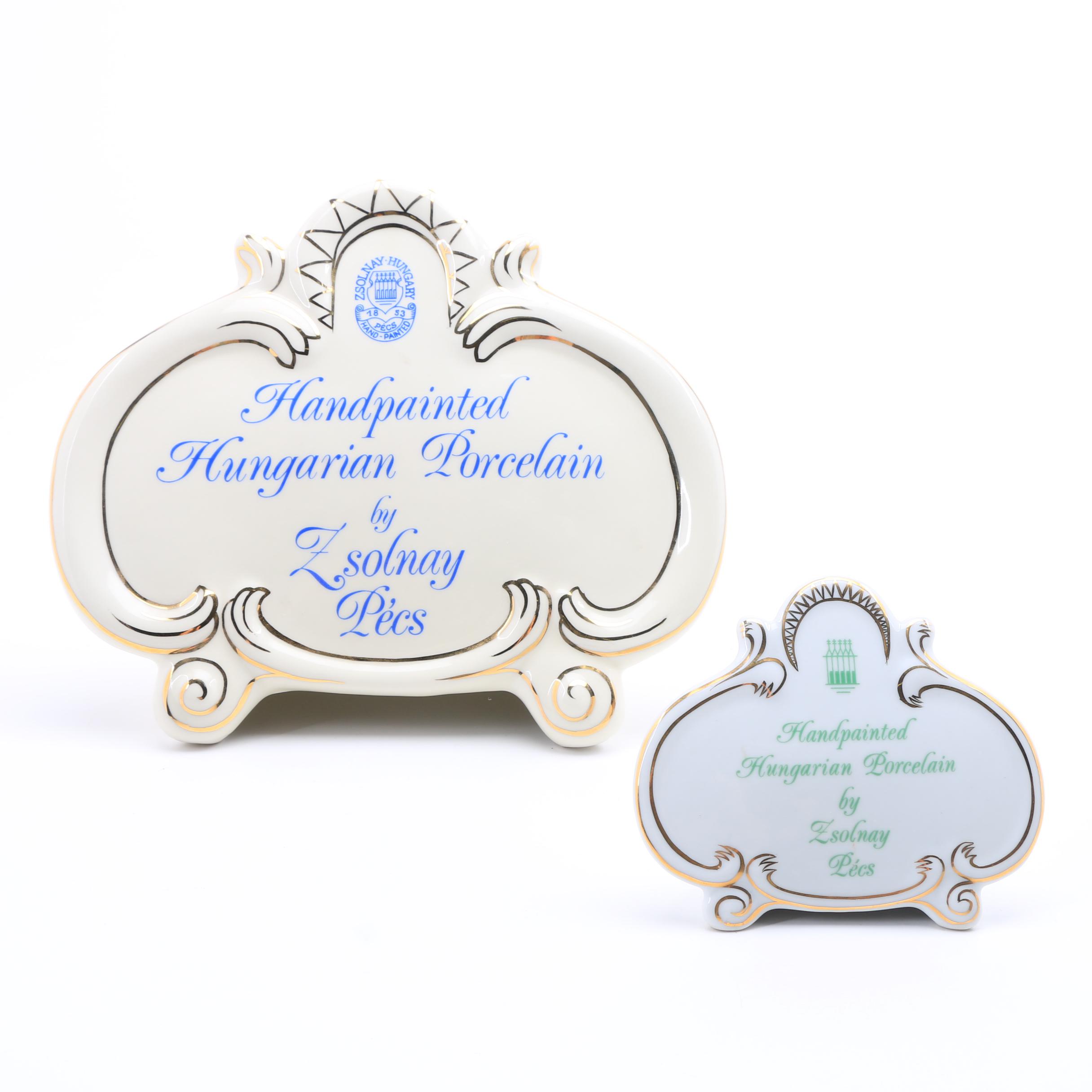 Zsolnay Porcelain Advertising Signs
