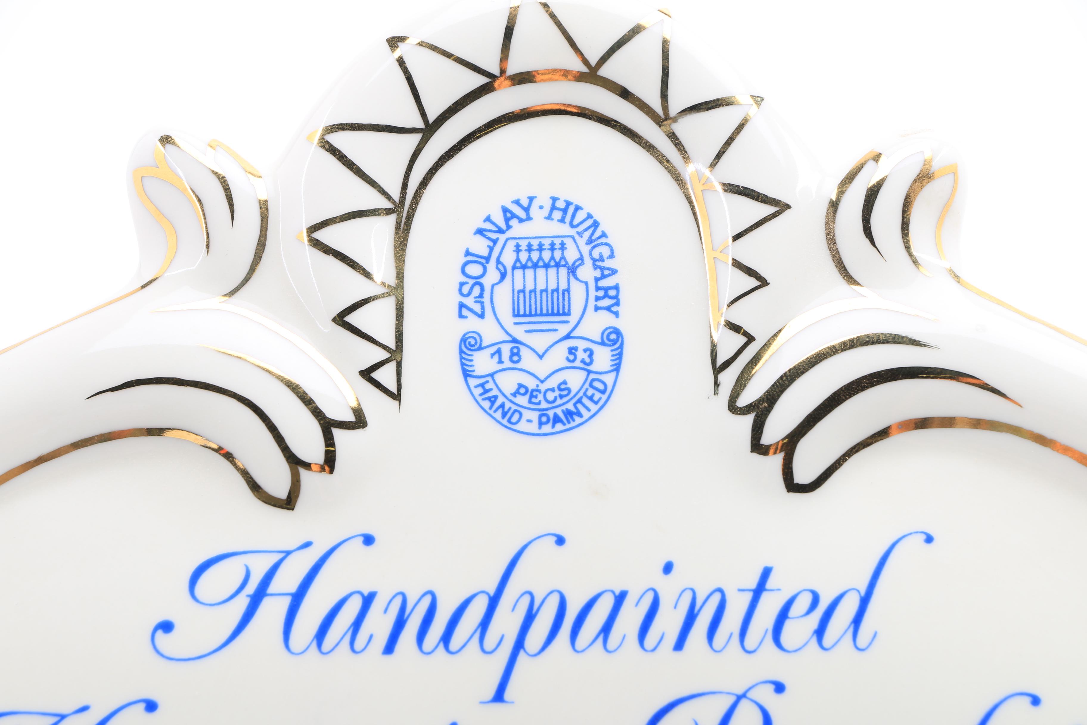 Zsolnay Porcelain Advertising Signs