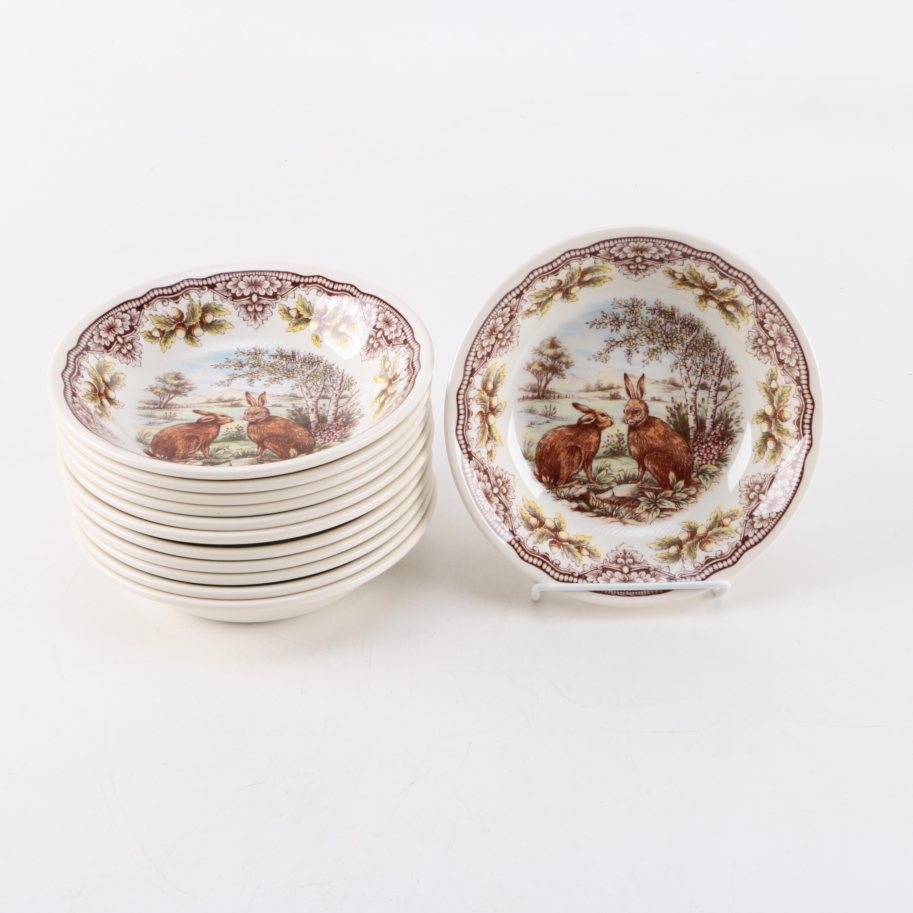 Edward Challinor Transfer Printed "Victorian English" Fruit Bowls