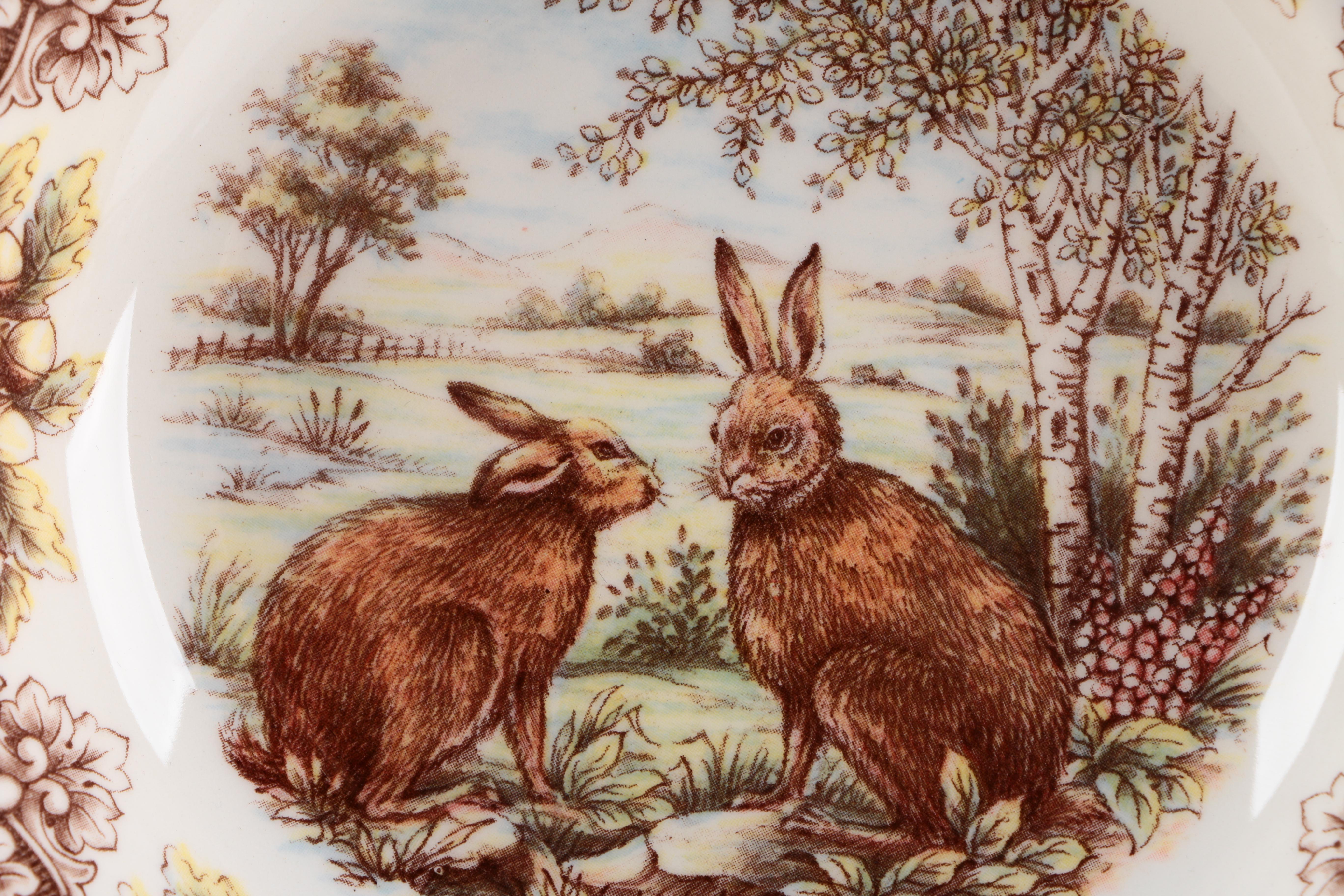 Edward Challinor Transfer Printed "Victorian English" Fruit Bowls