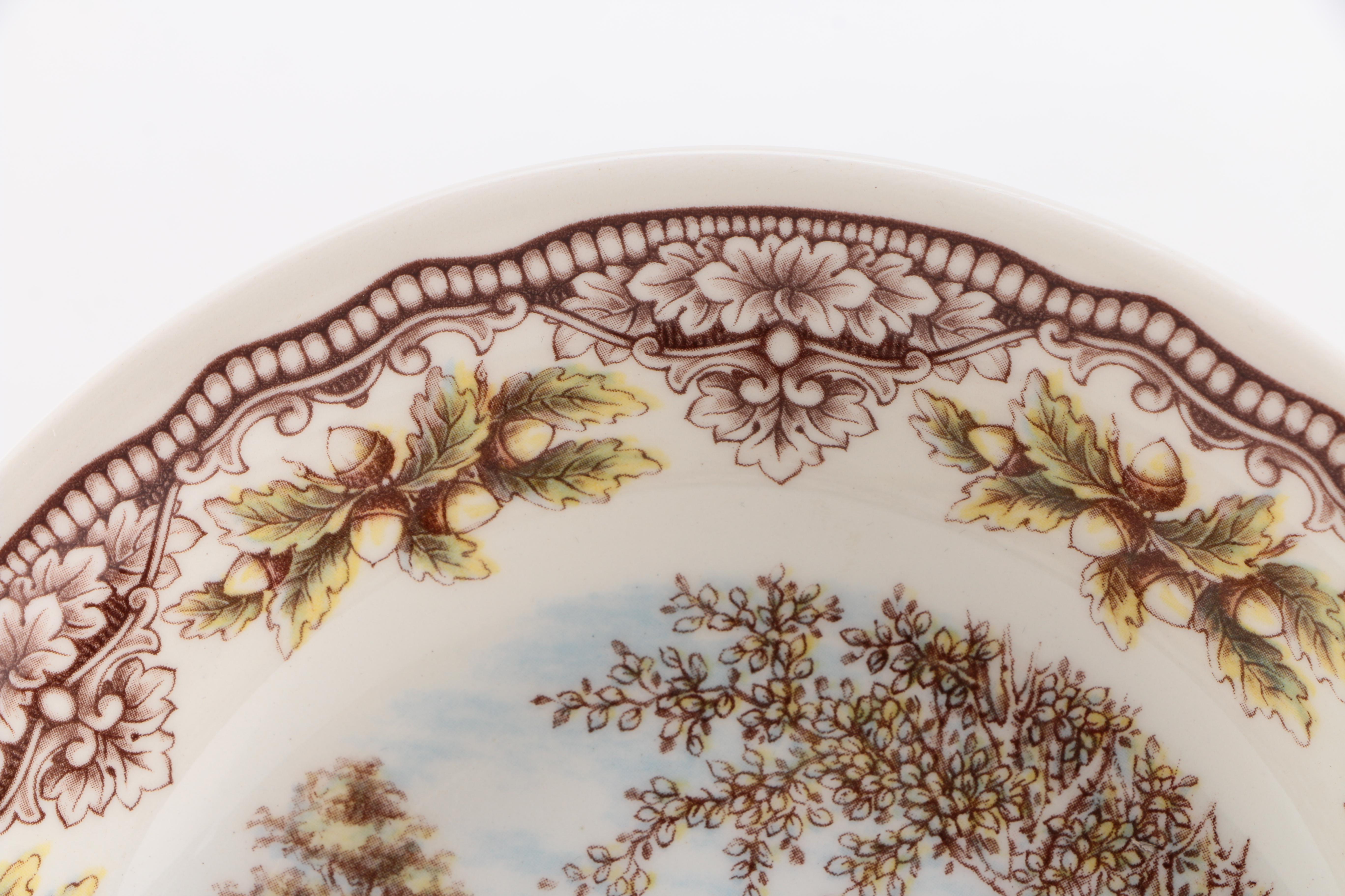 Edward Challinor Transfer Printed "Victorian English" Fruit Bowls