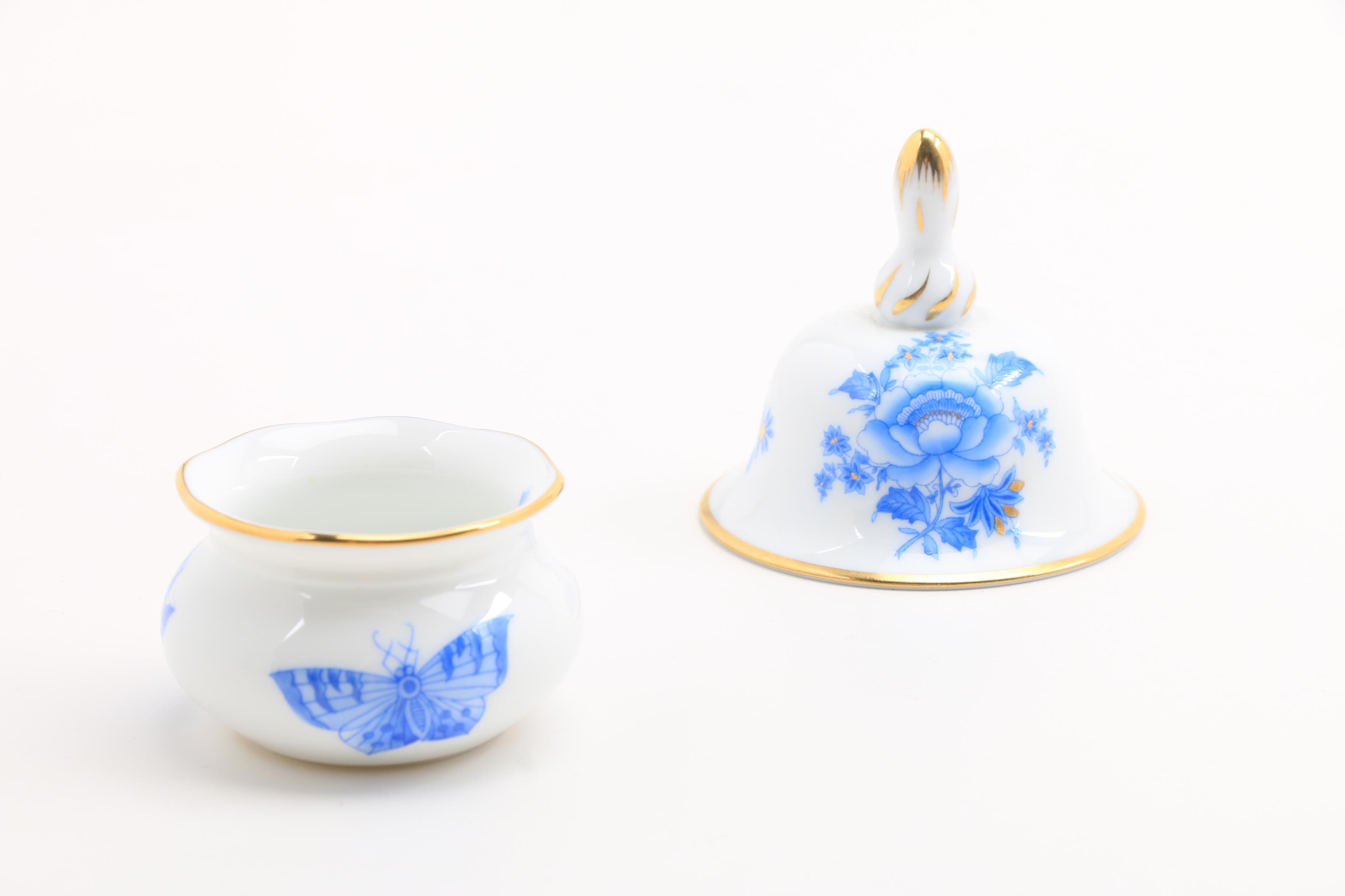 Herend 'Malev Hungarian Airlines" Demitasse Cups, Vase, Trinket Box and More