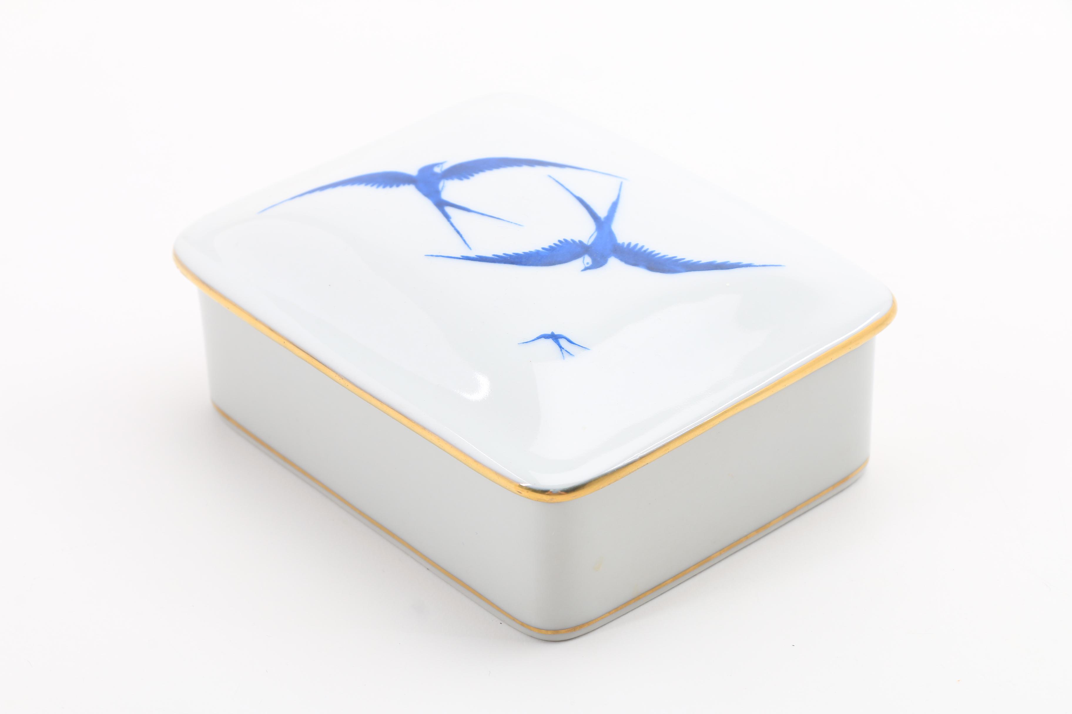 Herend 'Malev Hungarian Airlines" Demitasse Cups, Vase, Trinket Box and More