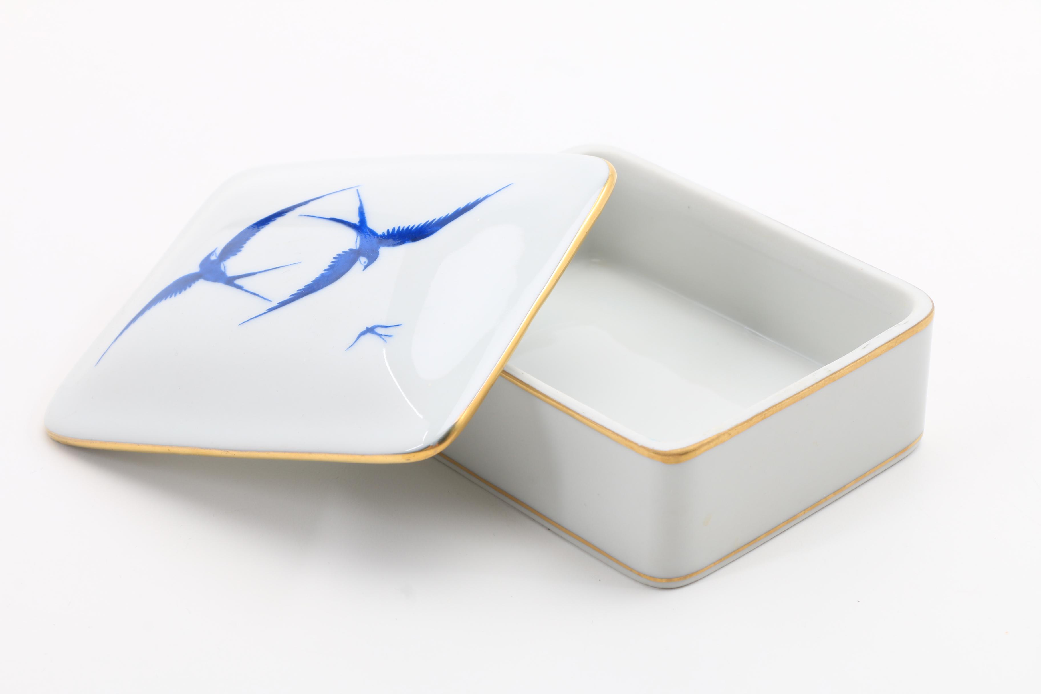 Herend 'Malev Hungarian Airlines" Demitasse Cups, Vase, Trinket Box and More