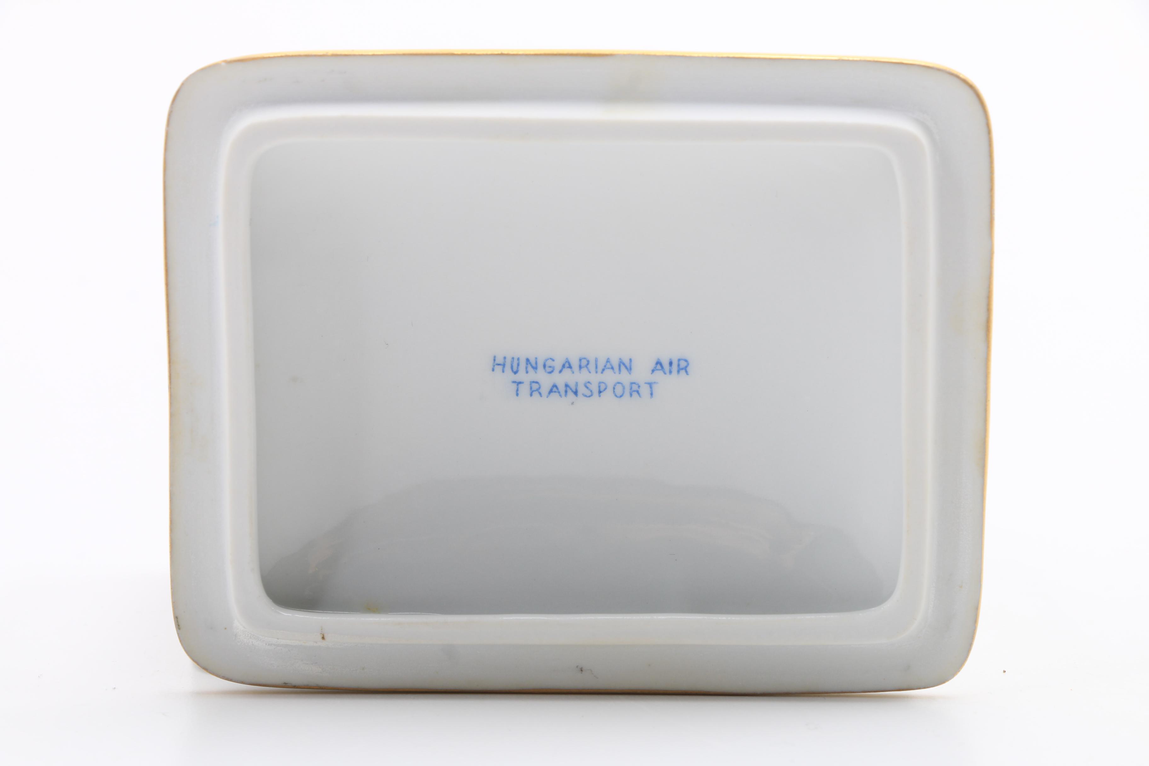 Herend 'Malev Hungarian Airlines" Demitasse Cups, Vase, Trinket Box and More