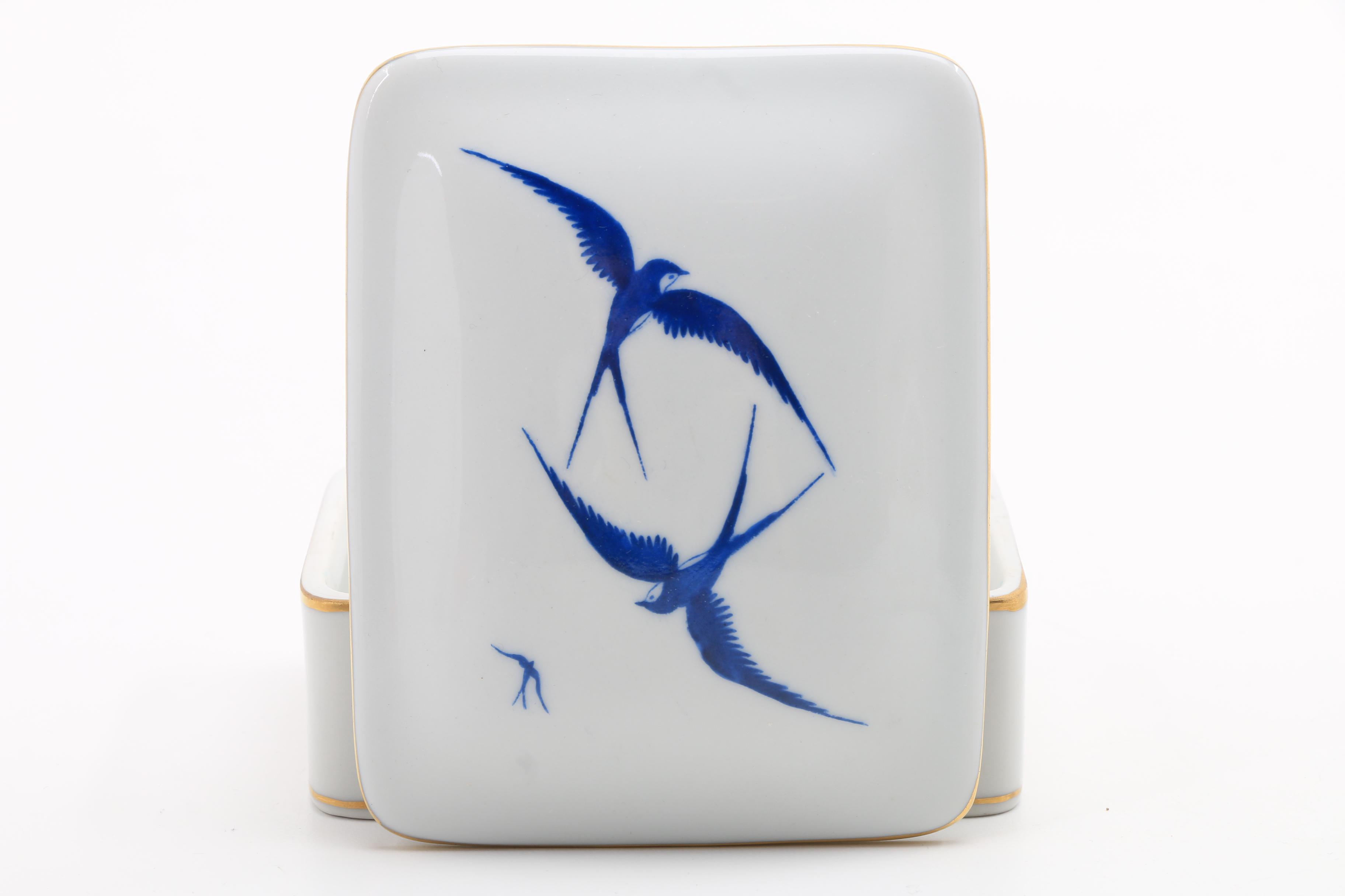 Herend 'Malev Hungarian Airlines" Demitasse Cups, Vase, Trinket Box and More