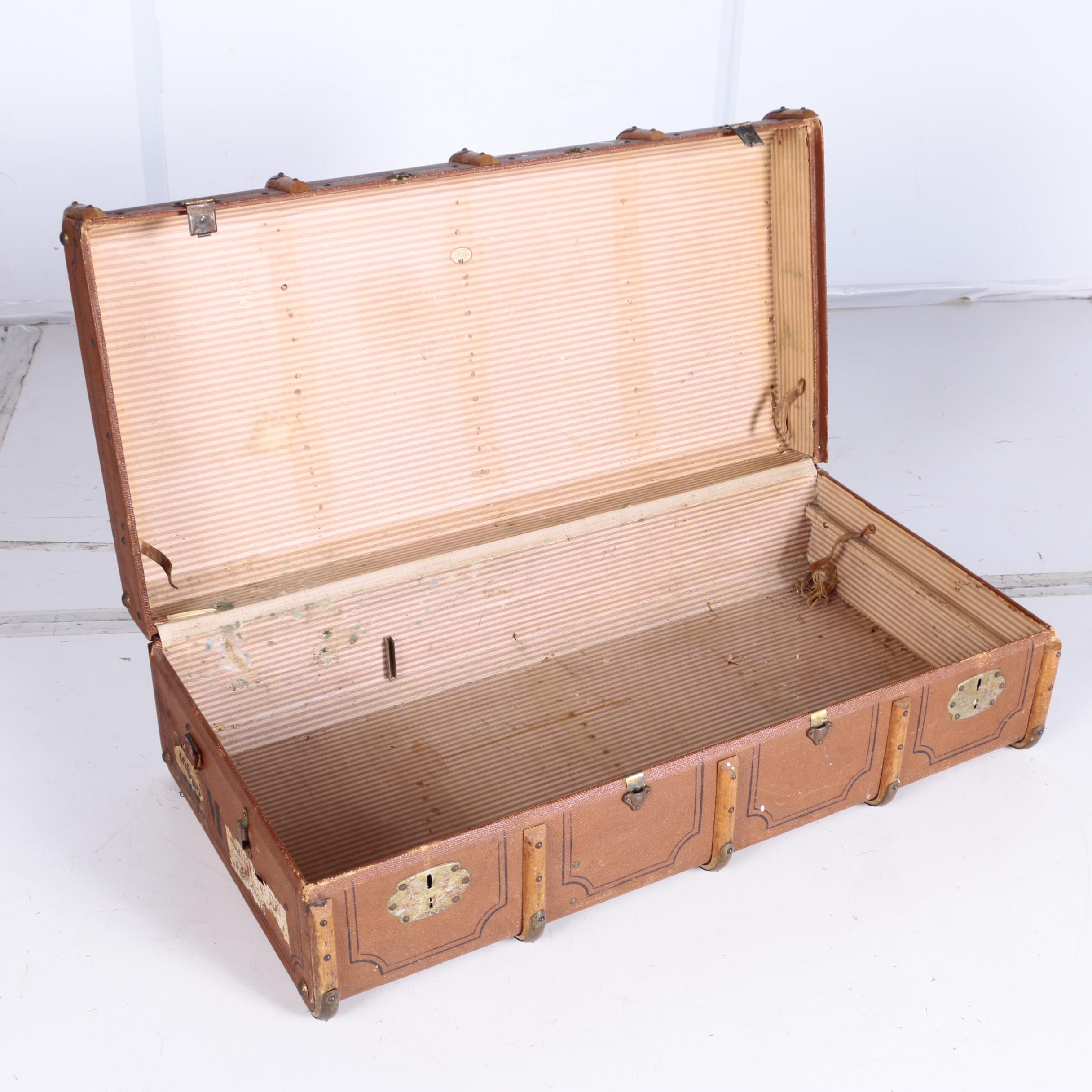 Circa Early 20th Century Large Steamer Trunk, Marked J.Keller