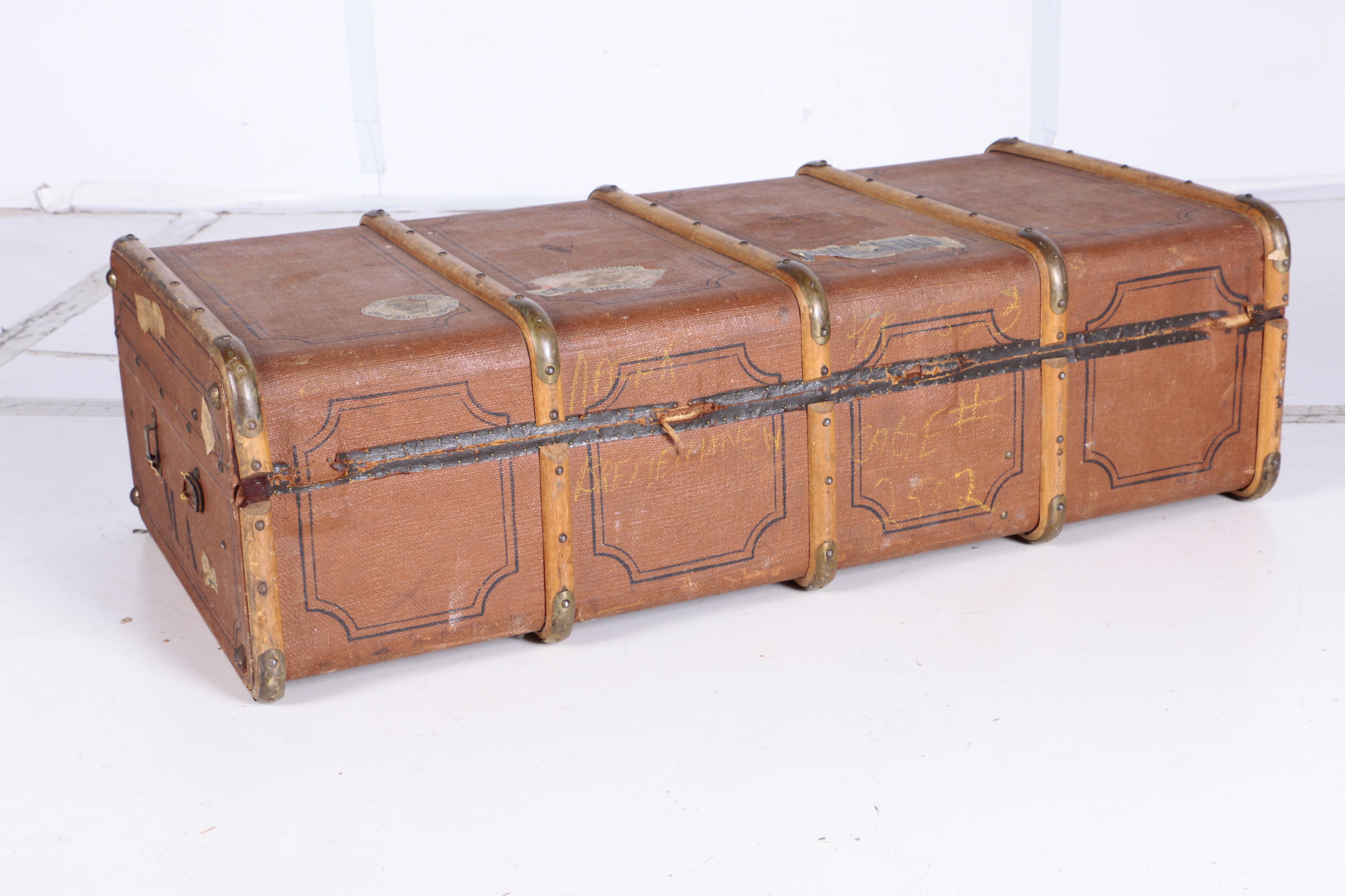 Circa Early 20th Century Large Steamer Trunk, Marked J.Keller
