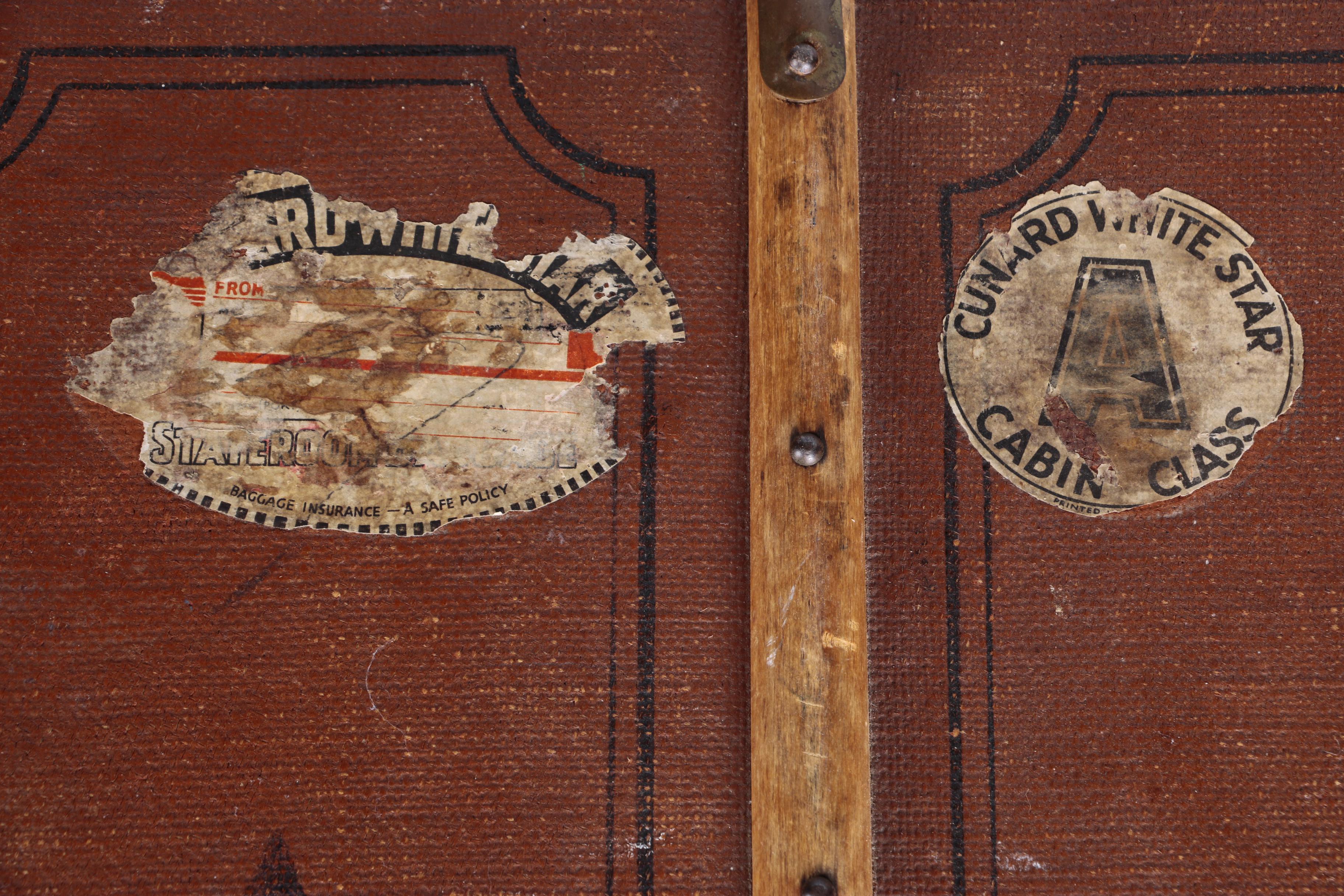 Circa Early 20th Century Large Steamer Trunk, Marked J.Keller