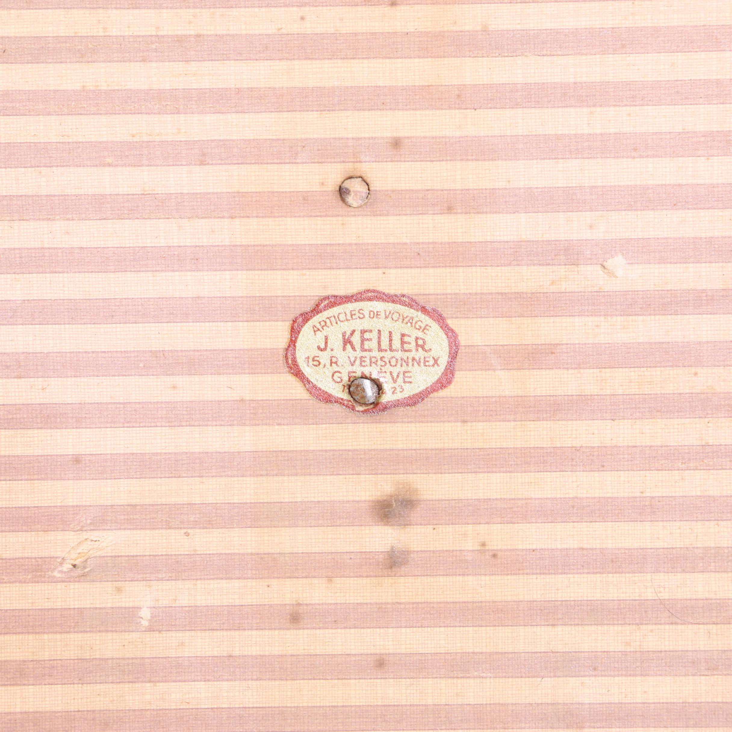 Circa Early 20th Century Large Steamer Trunk, Marked J.Keller