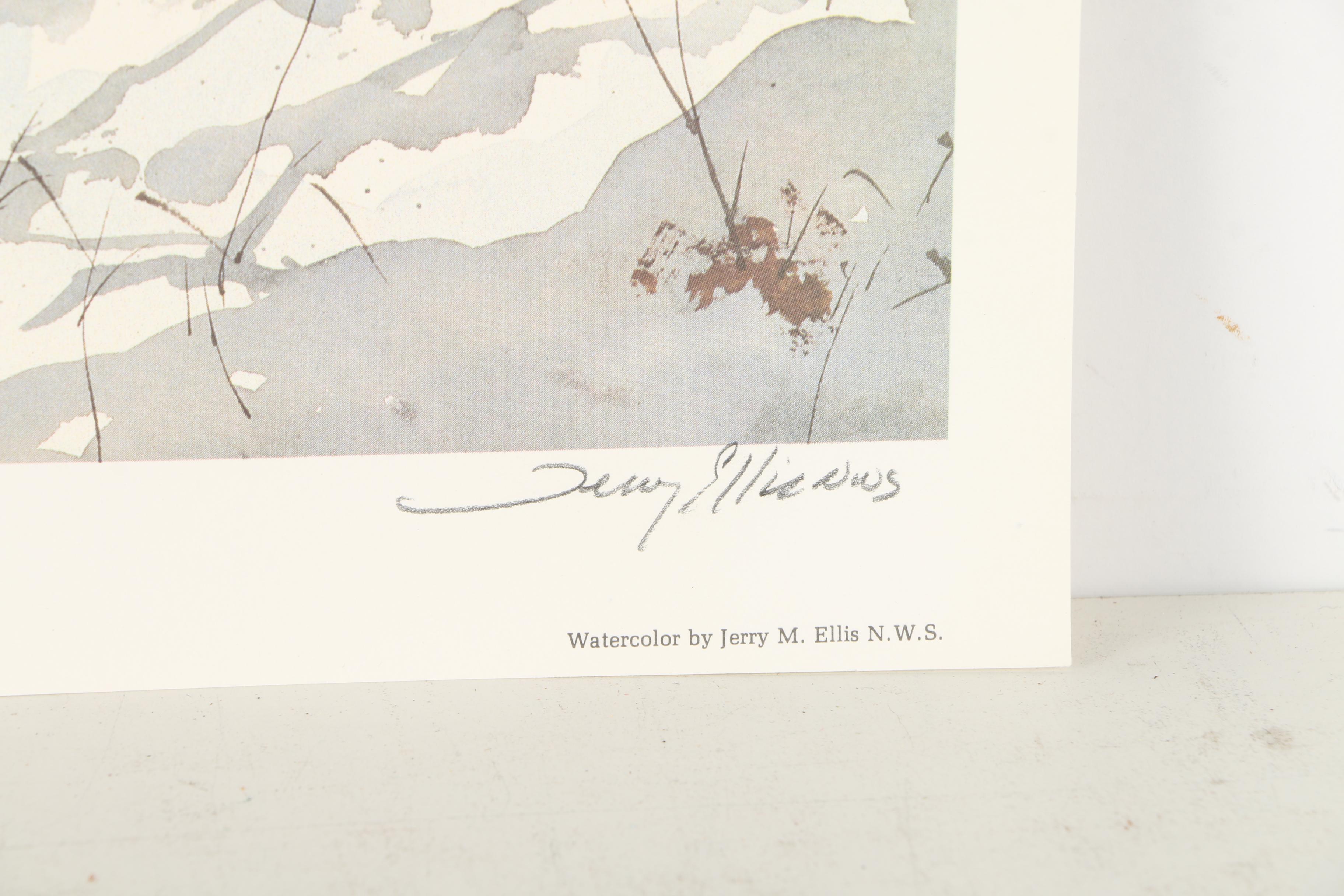 Jerry M. Ellis Limited Edition Signed Offset LIthograph "1881 Moses Carver House" and Ten Assorted Pen and Ink Drawings by Jimmy Gary