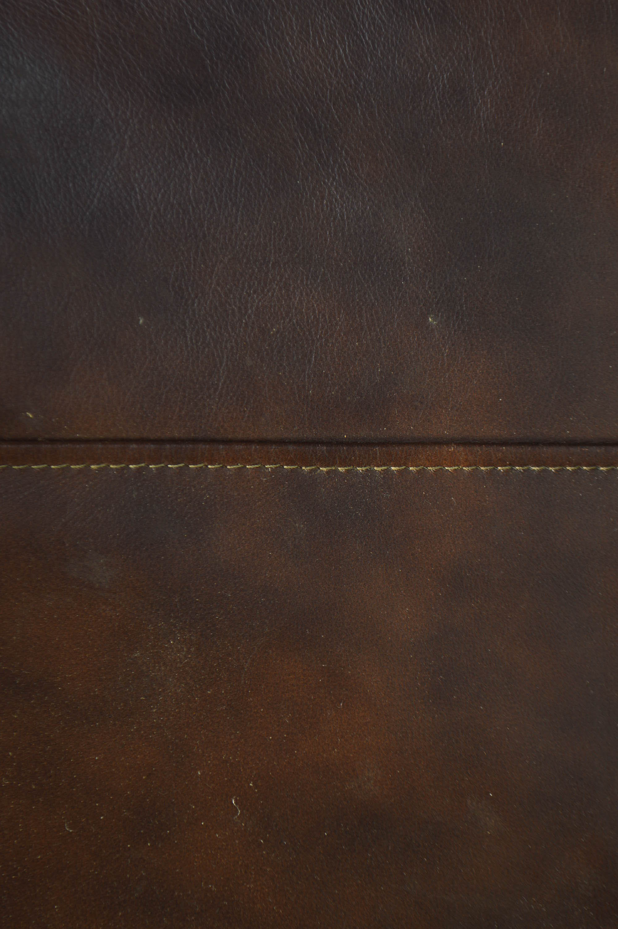 Brown Camelback Leather Sofa