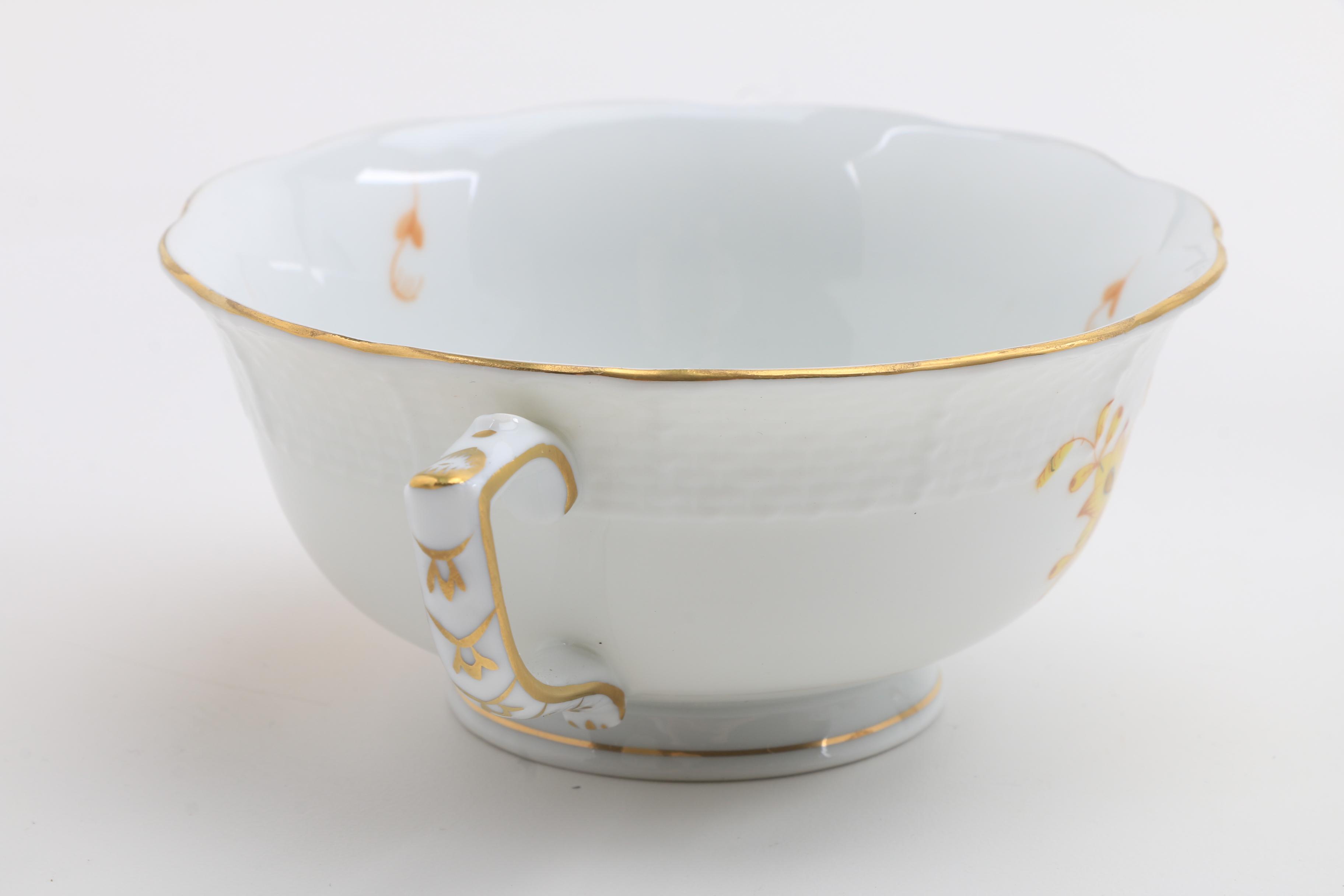 Herend Trembler Saucers, Tea Cups, and Saucers