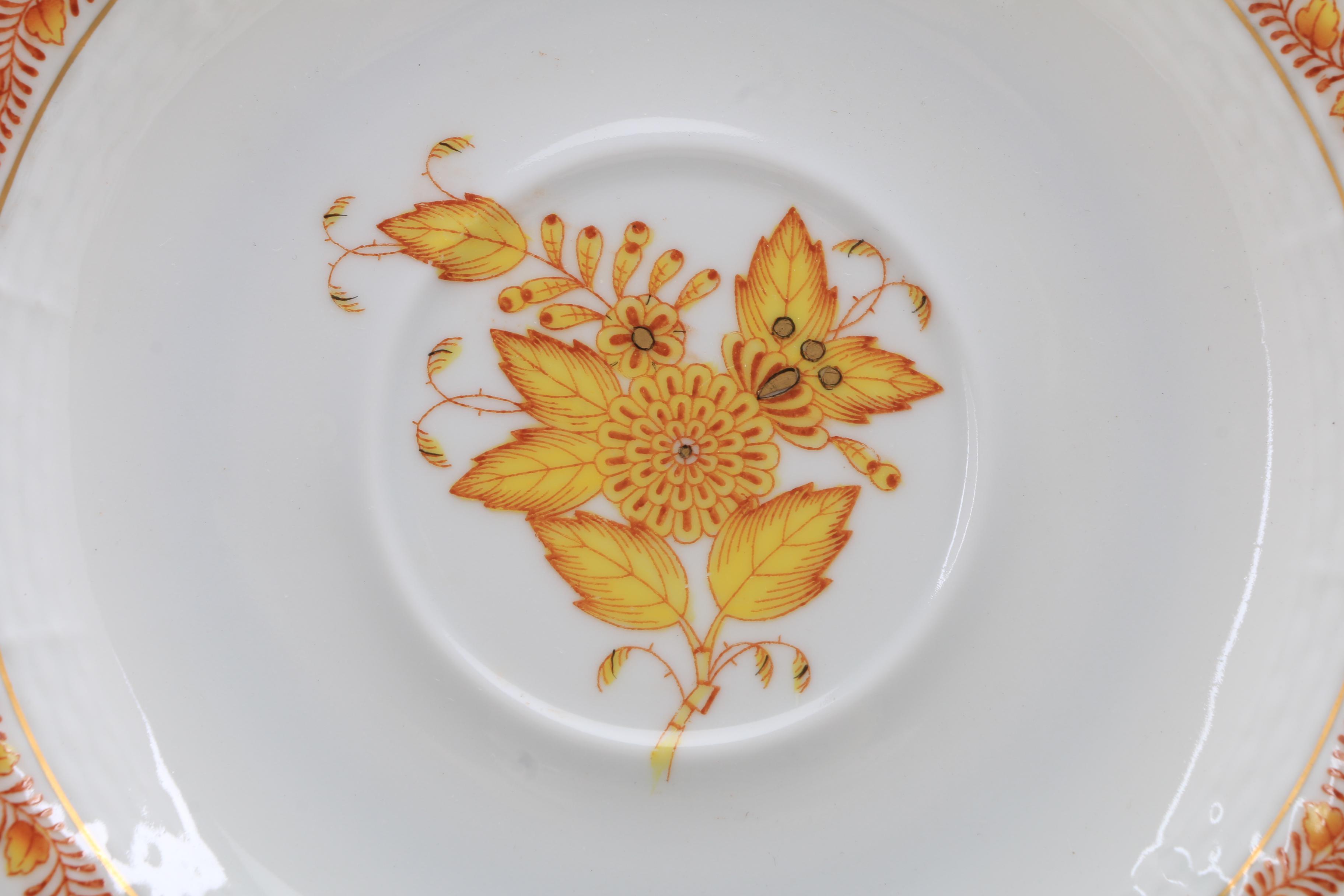 Herend Trembler Saucers, Tea Cups, and Saucers