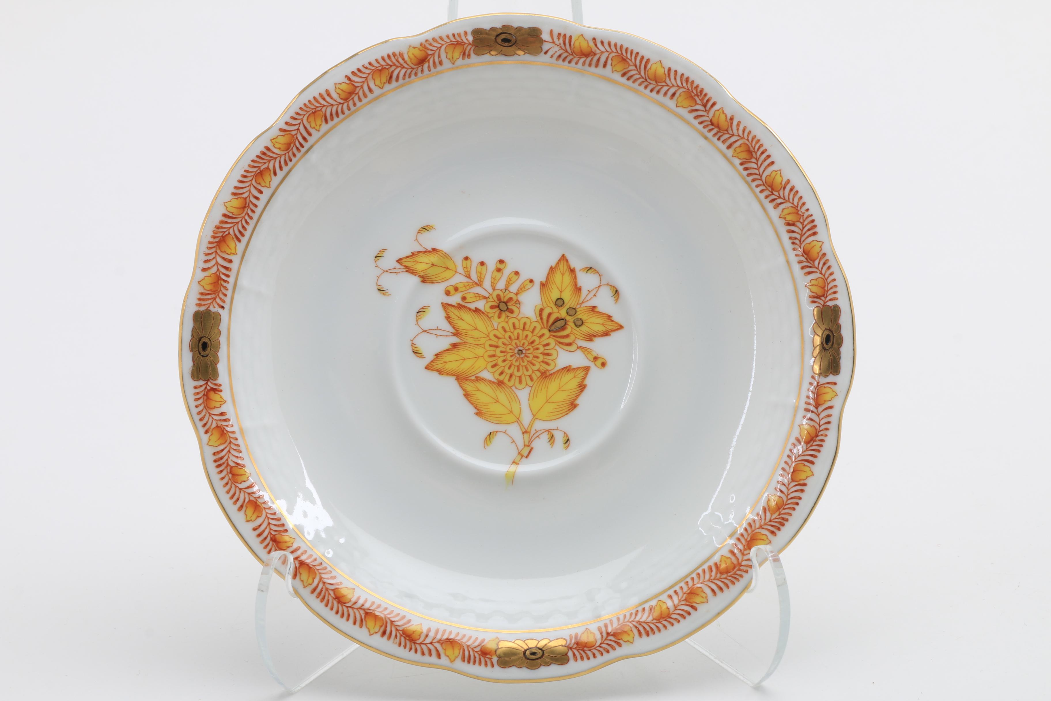 Herend Trembler Saucers, Tea Cups, and Saucers