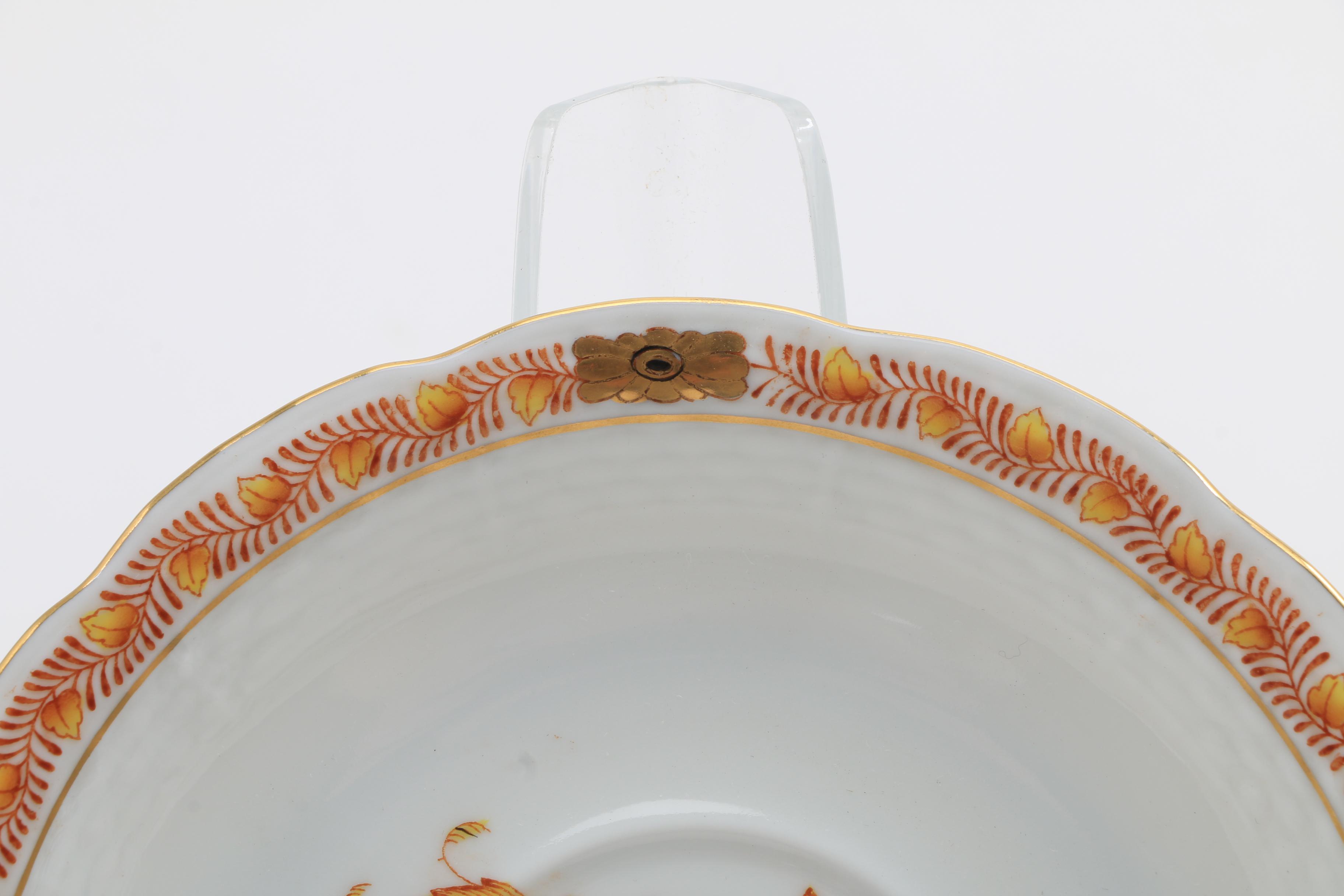 Herend Trembler Saucers, Tea Cups, and Saucers