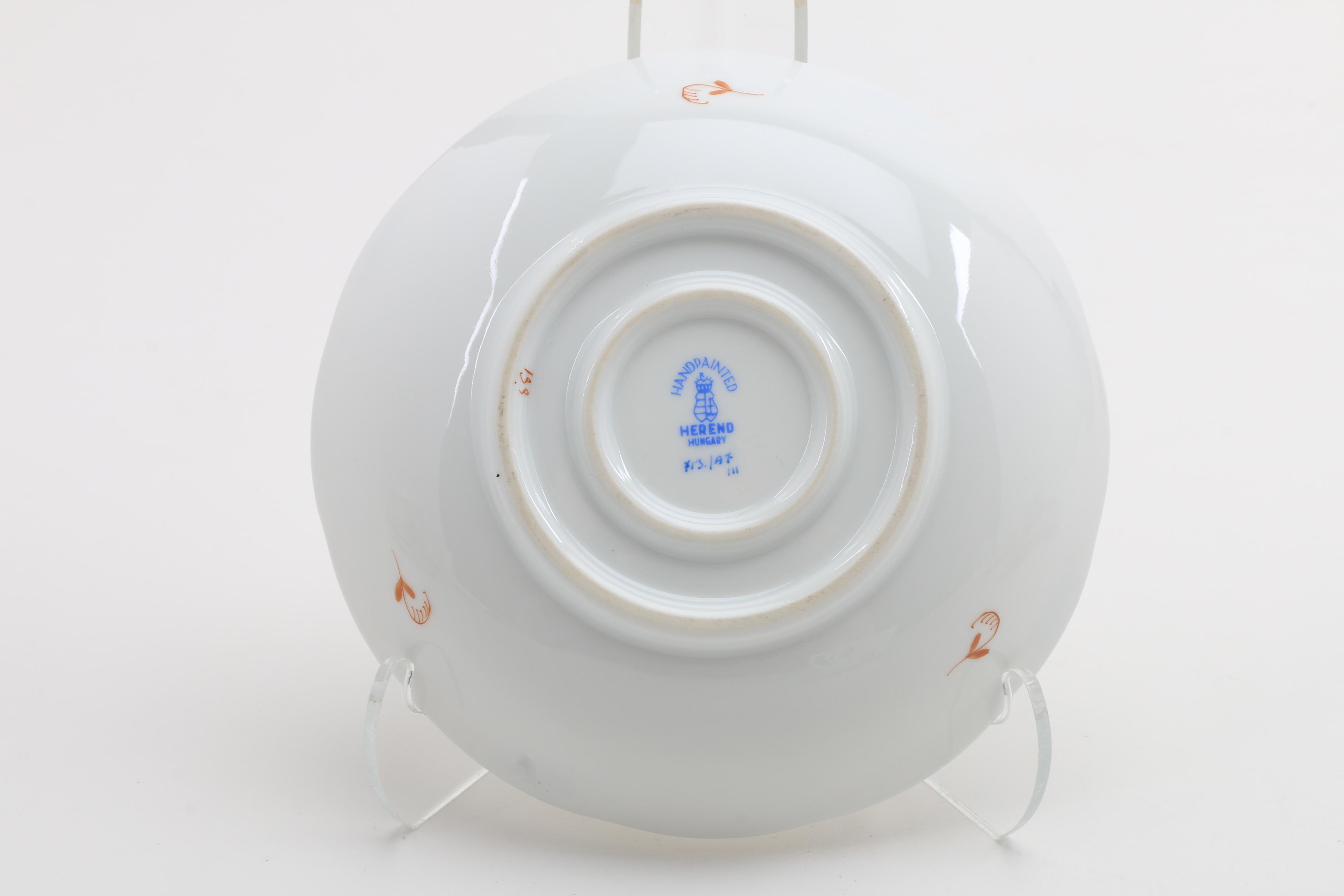 Herend Trembler Saucers, Tea Cups, and Saucers