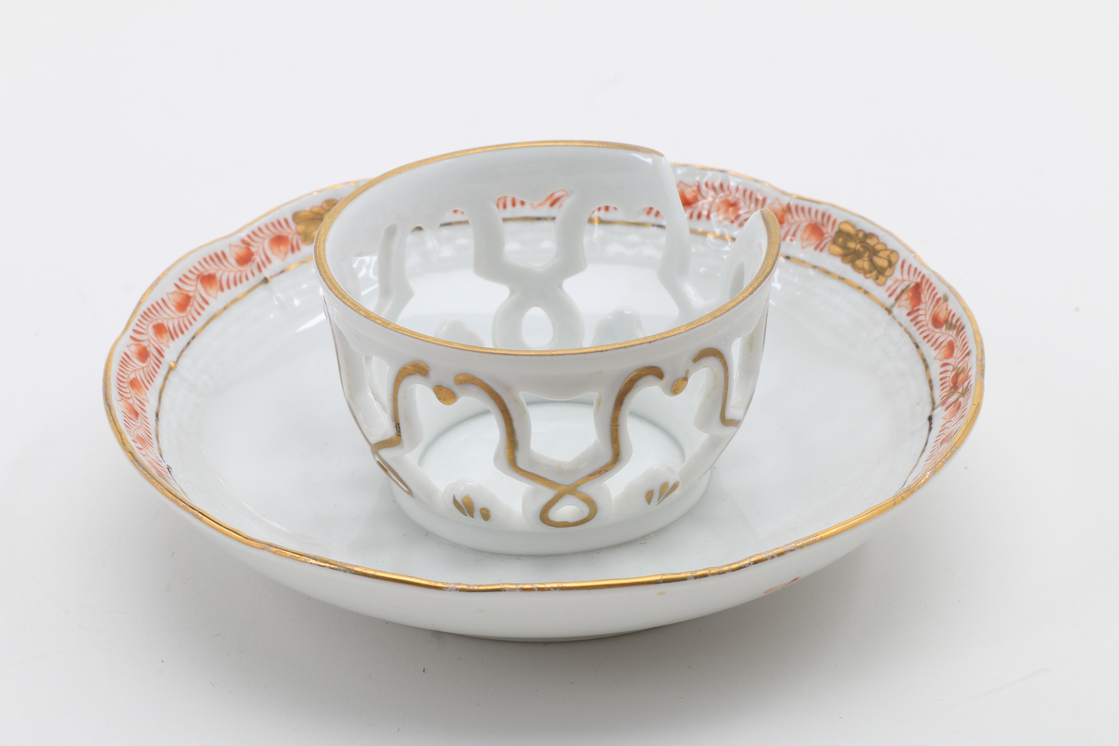 Herend Trembler Saucers, Tea Cups, and Saucers