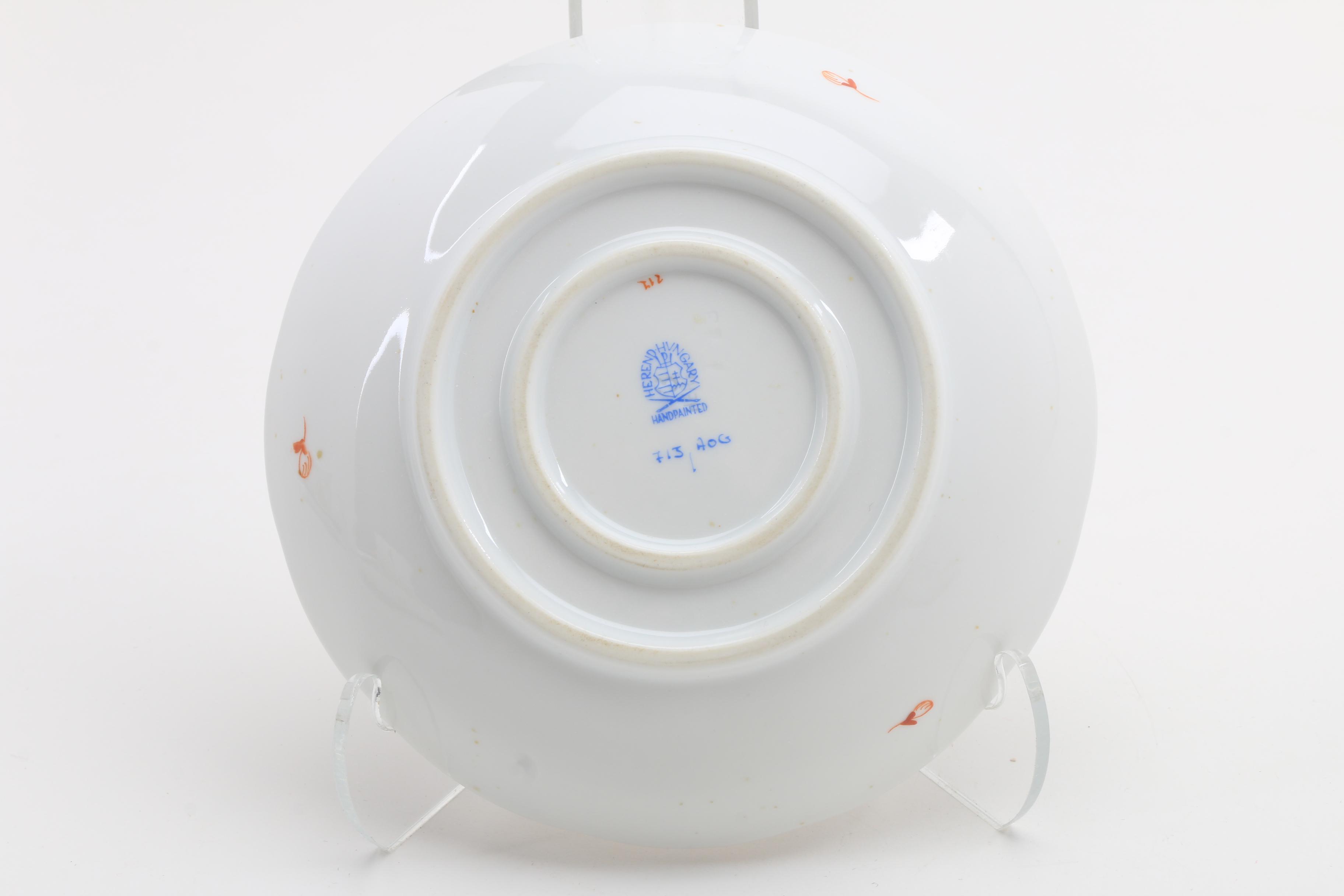 Herend Trembler Saucers, Tea Cups, and Saucers