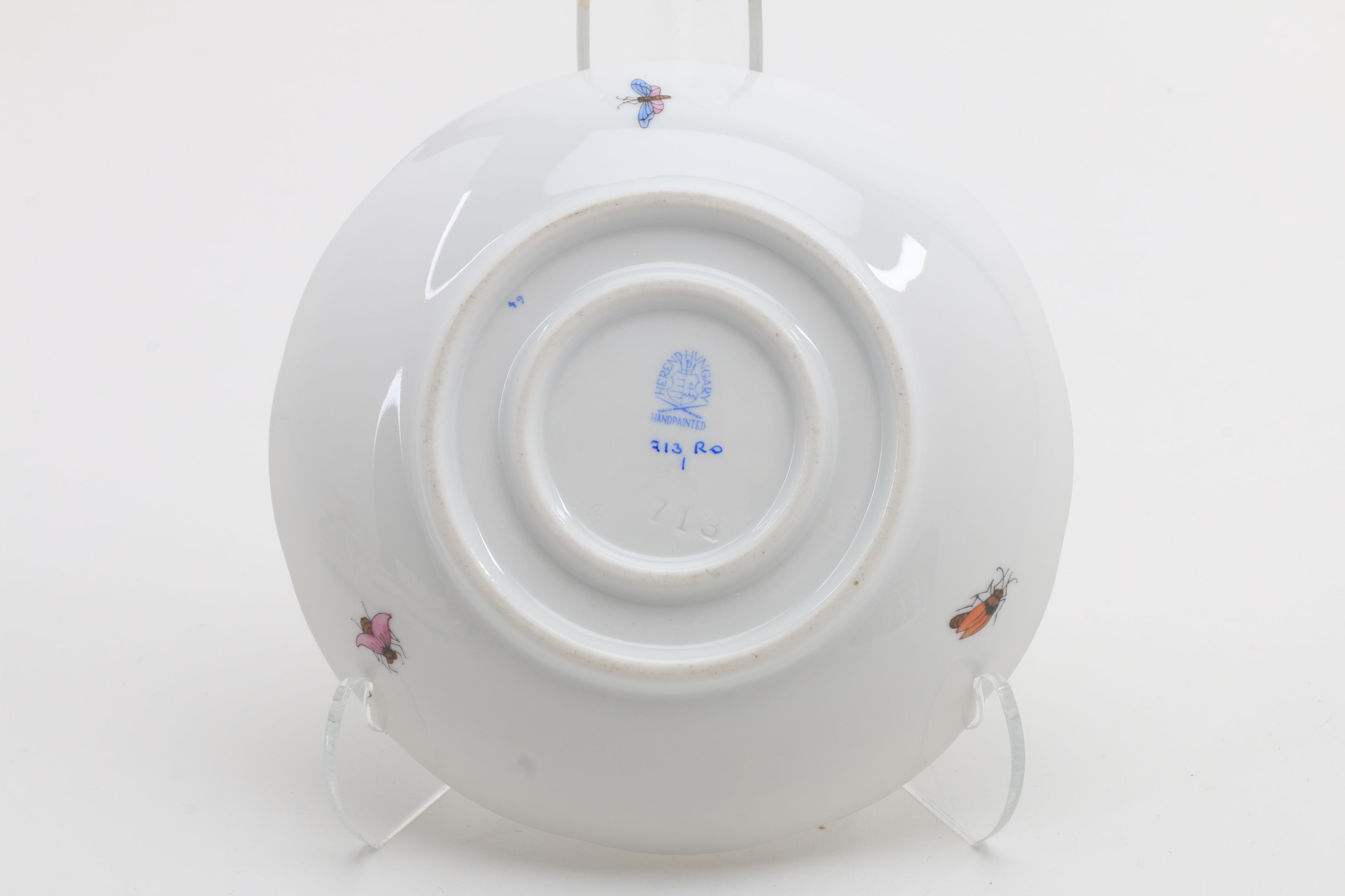 Herend Trembler Saucers, Tea Cups, and Saucers