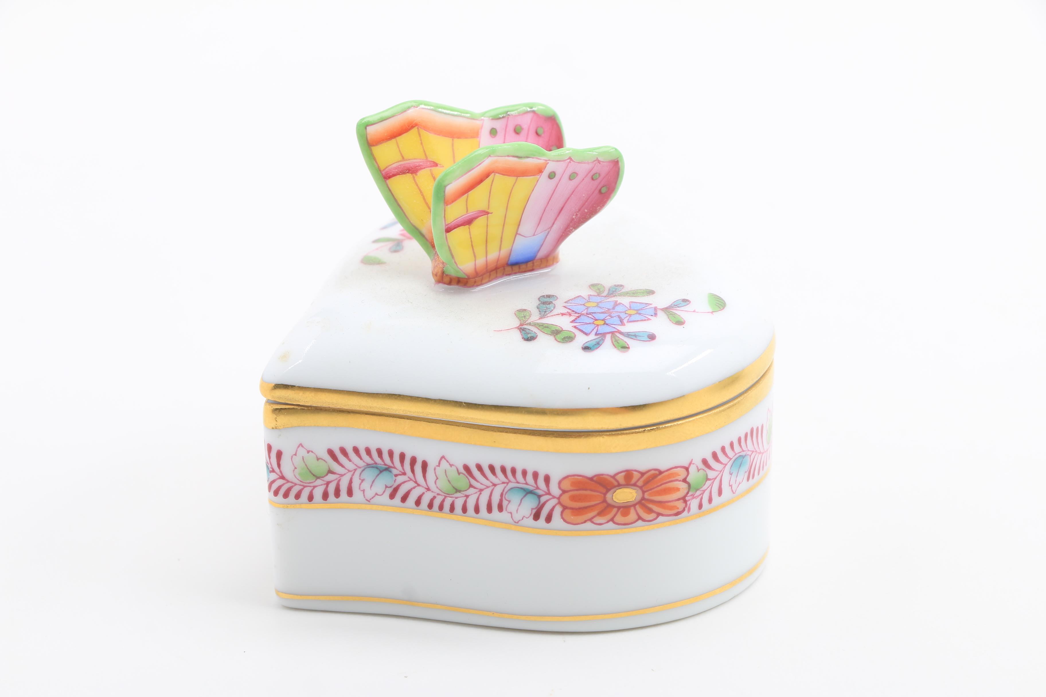 Herend Porcelain Mini Soup Tureen, Bell, Trinket and Bon Bon Box