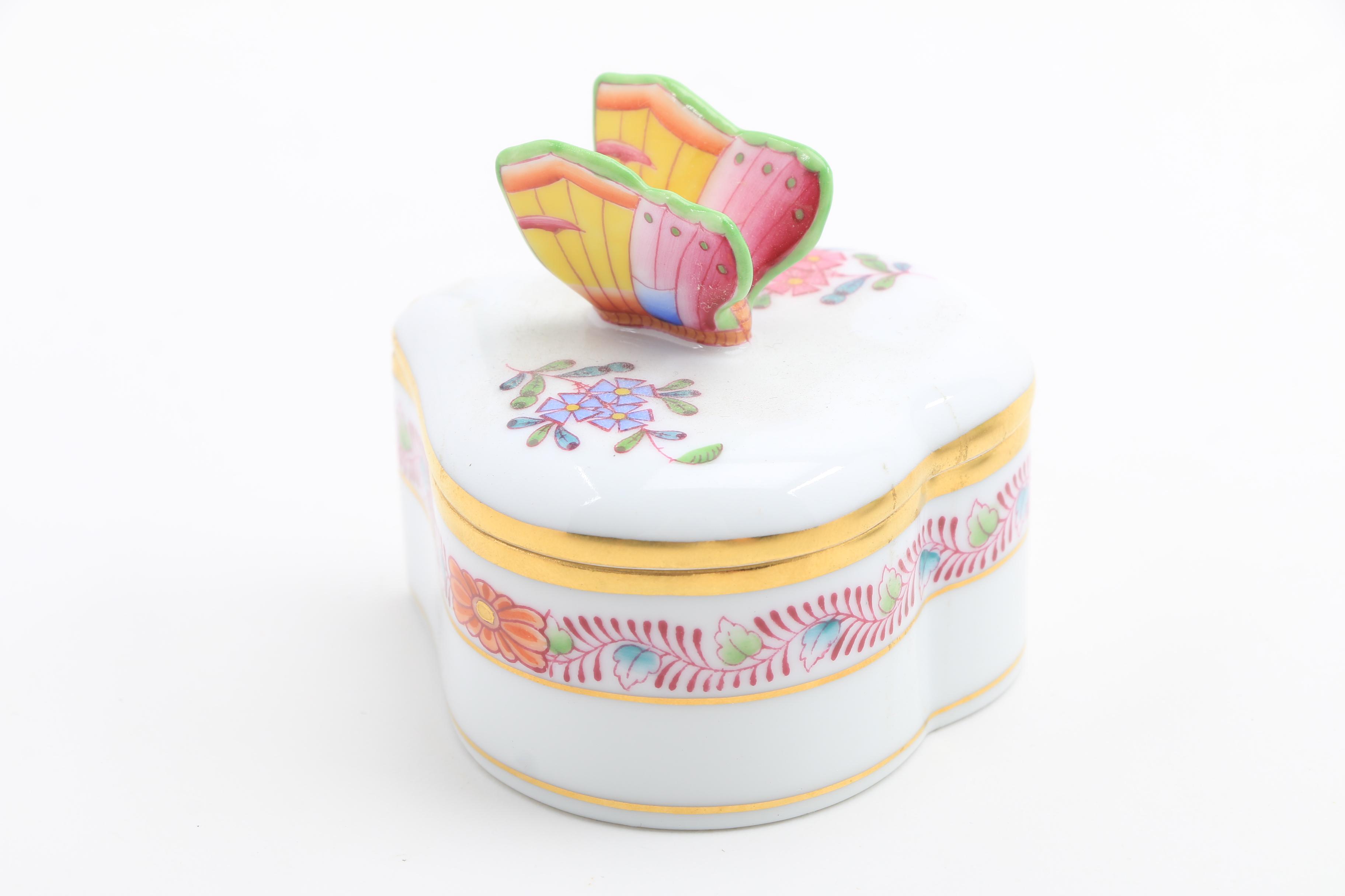 Herend Porcelain Mini Soup Tureen, Bell, Trinket and Bon Bon Box