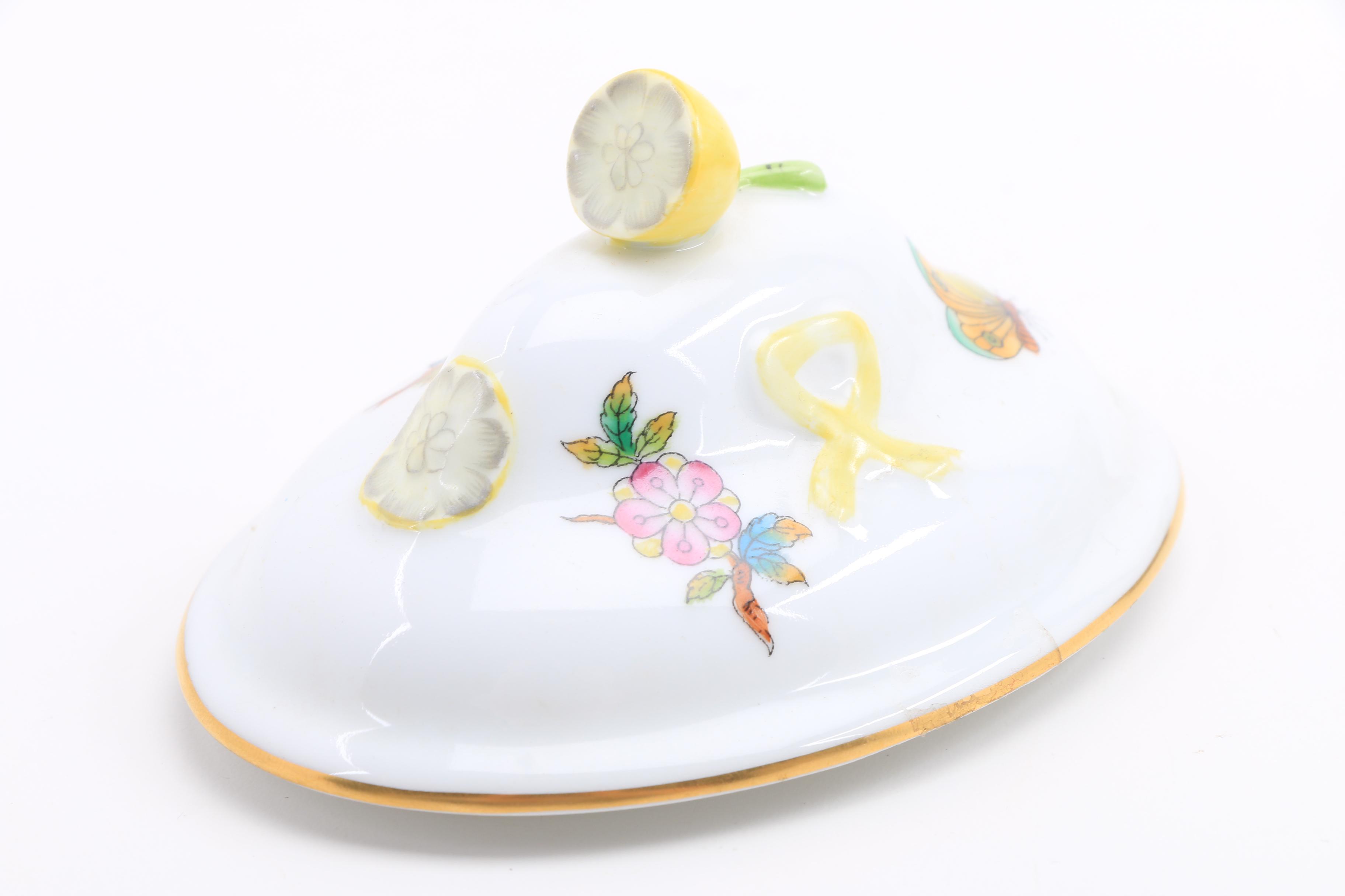 Herend Porcelain Mini Soup Tureen, Bell, Trinket and Bon Bon Box