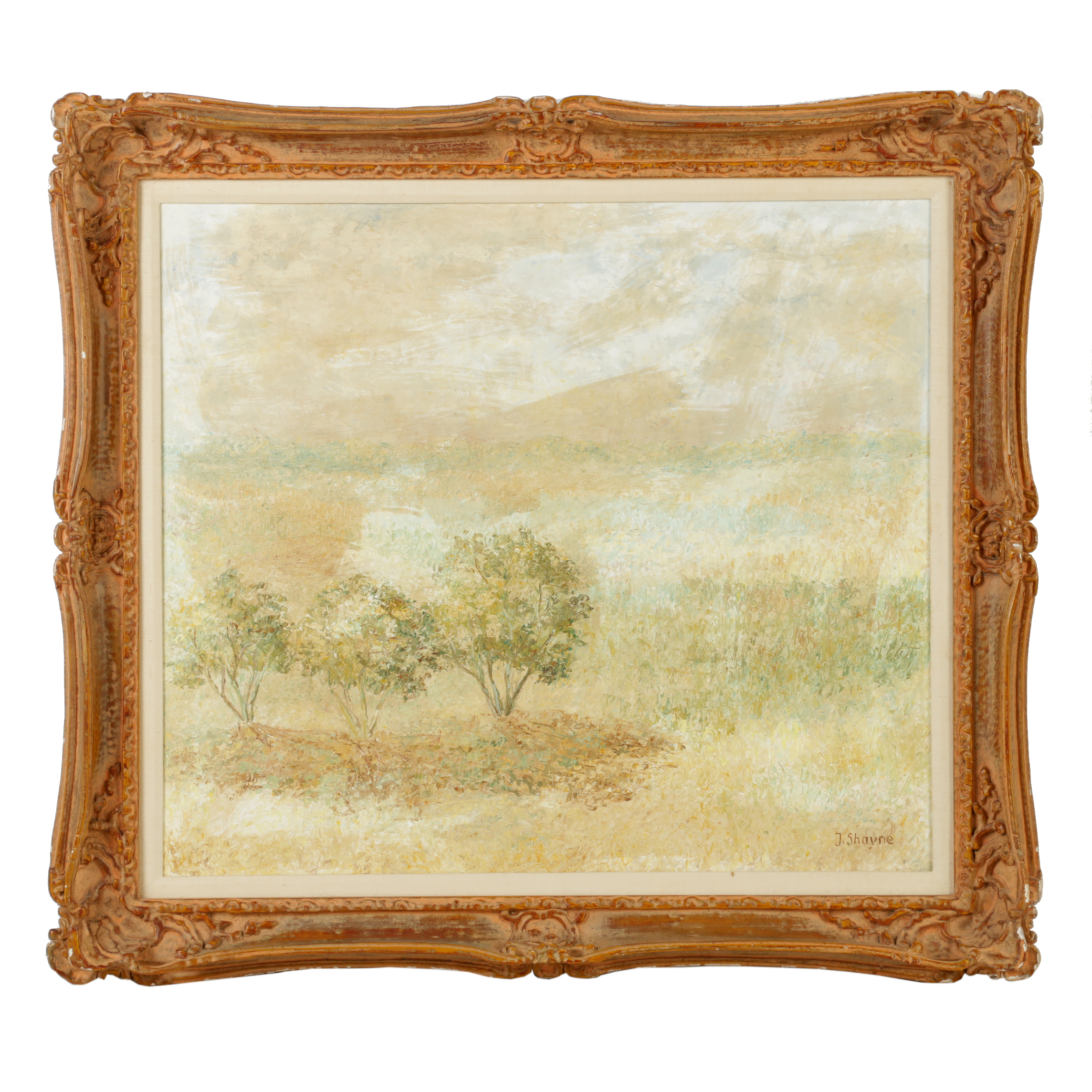 J. Shayne Acrylic Painting on Canvas Impressionist Landscape