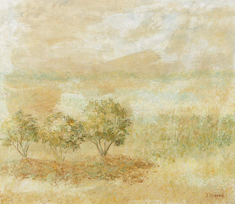 J. Shayne Acrylic Painting on Canvas Impressionist Landscape