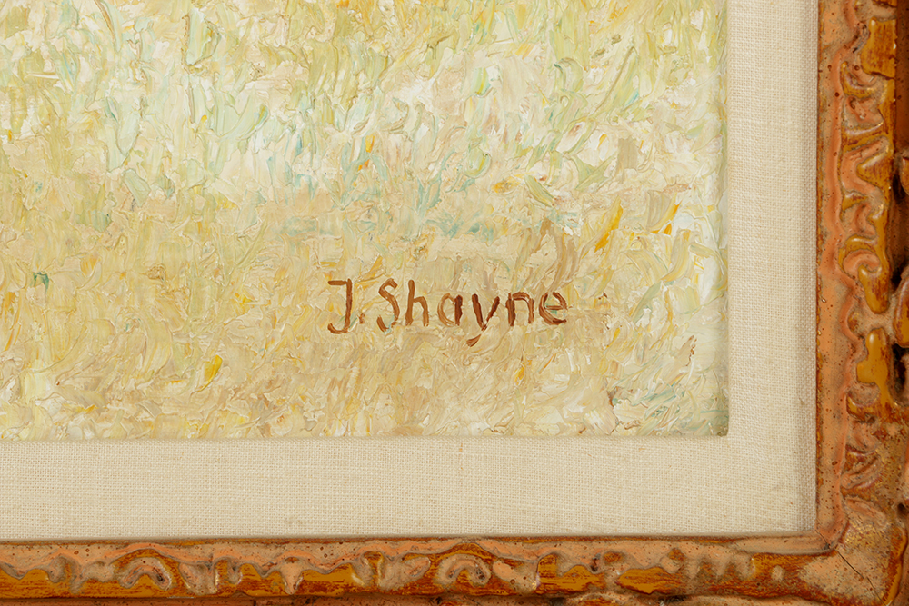 J. Shayne Acrylic Painting on Canvas Impressionist Landscape