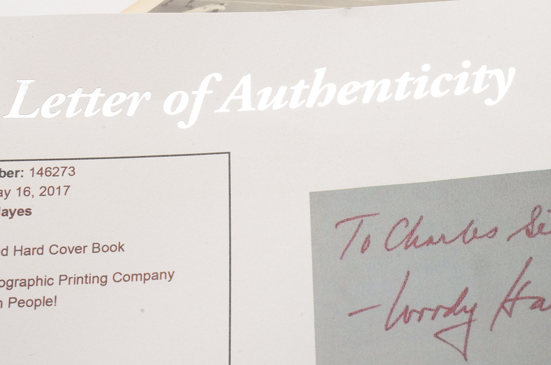 Woody Hayes Signed Book With COA