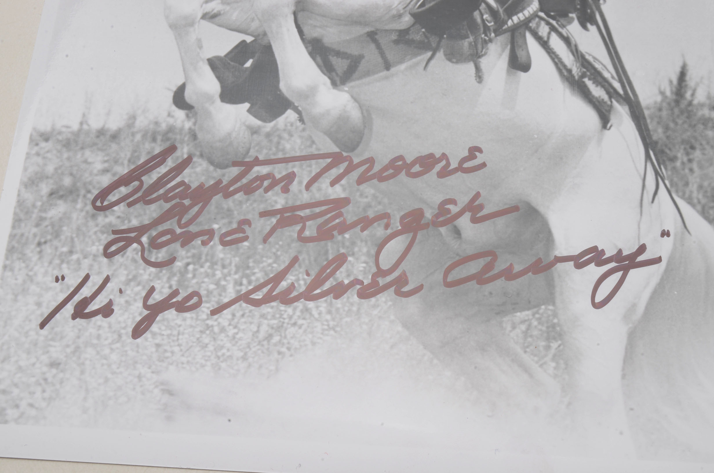 Clayton Moore "Lone Ranger" Signed Photo