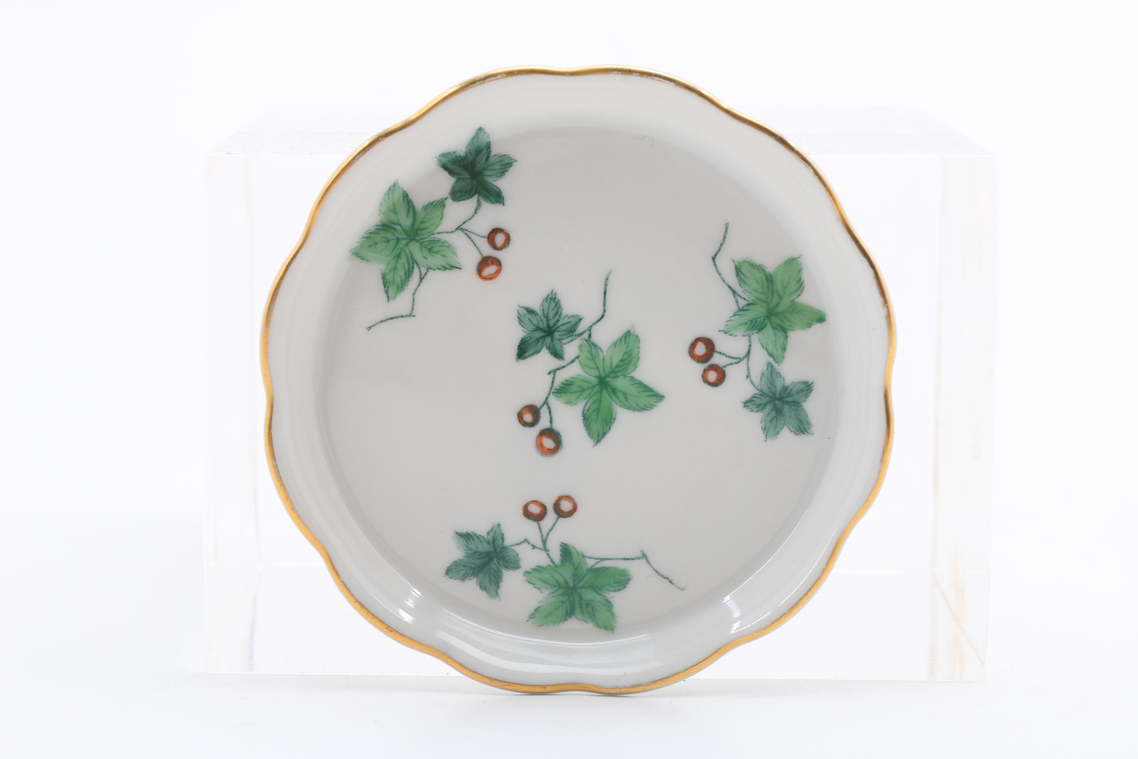 Five Herend Hand Painted Porcelain Butter Pats