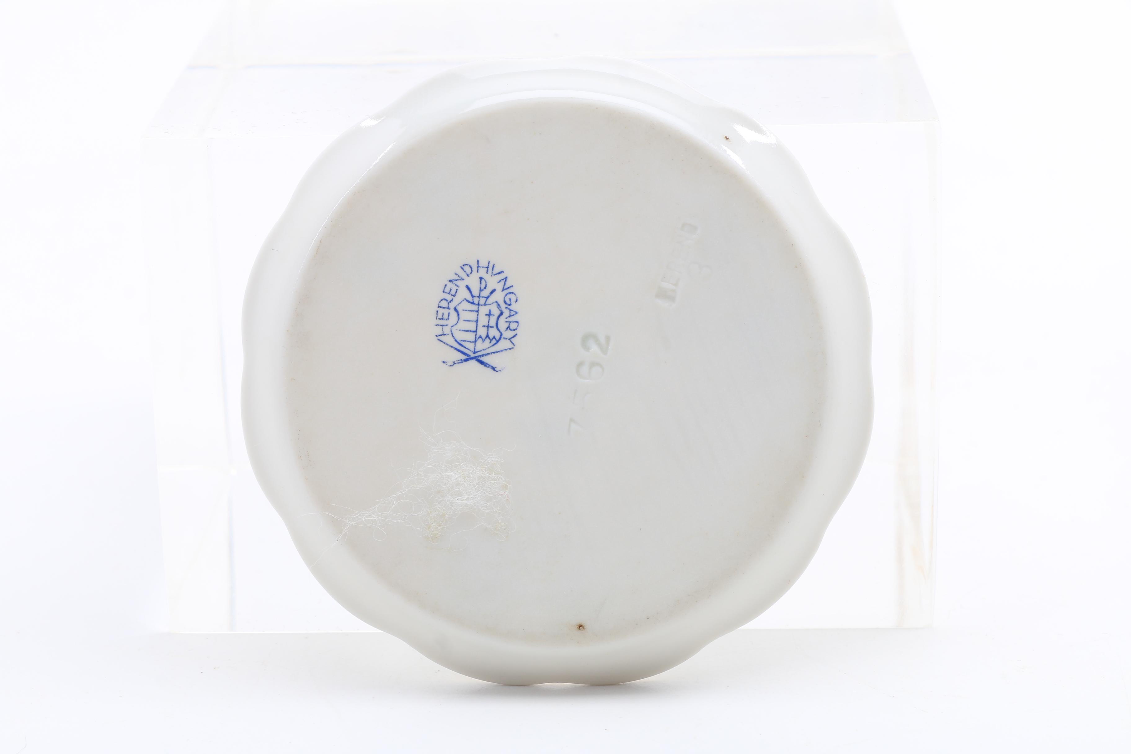 Five Herend Hand Painted Porcelain Butter Pats