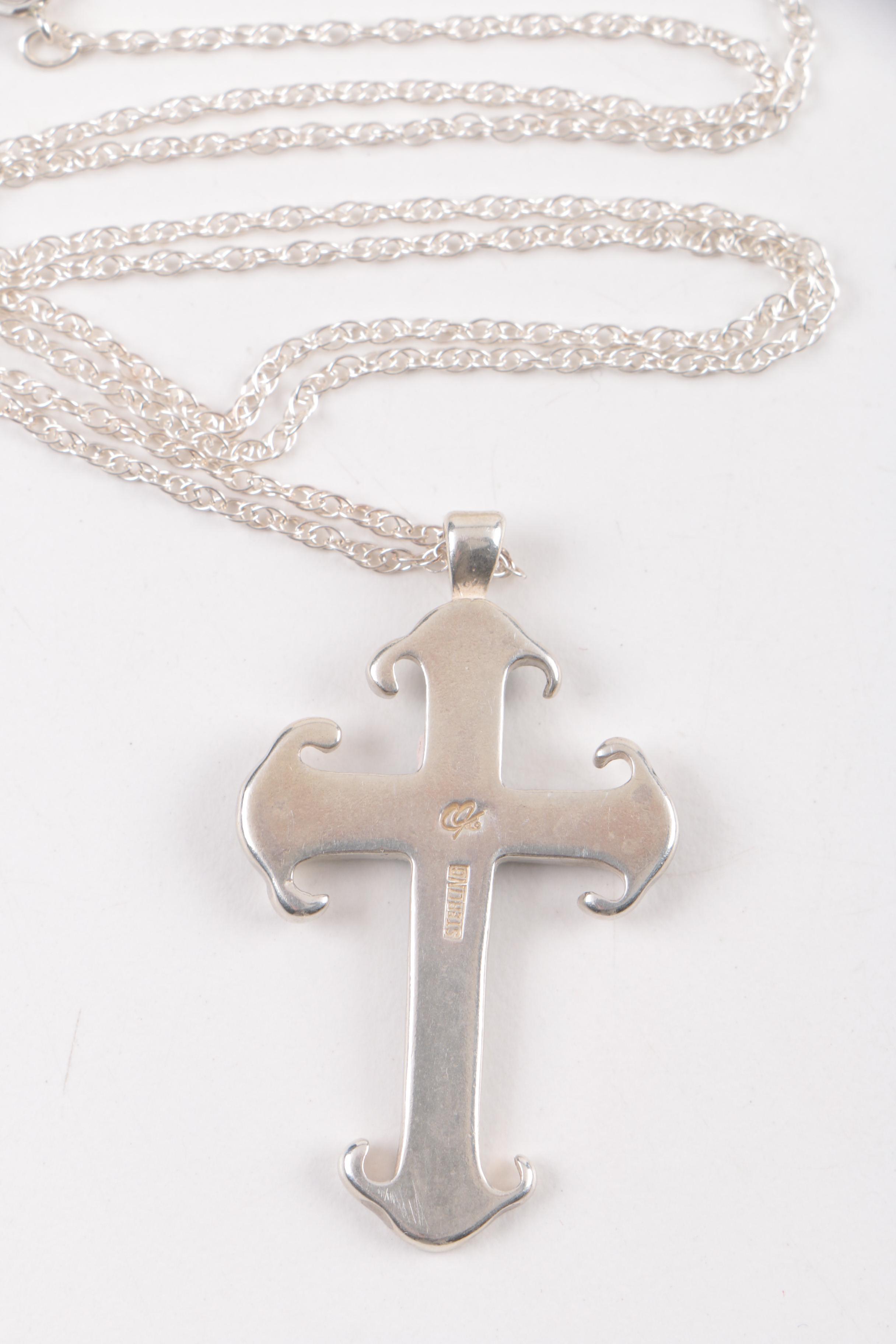 Sterling Silver Jewelry Including a Mother of Pearl Ring