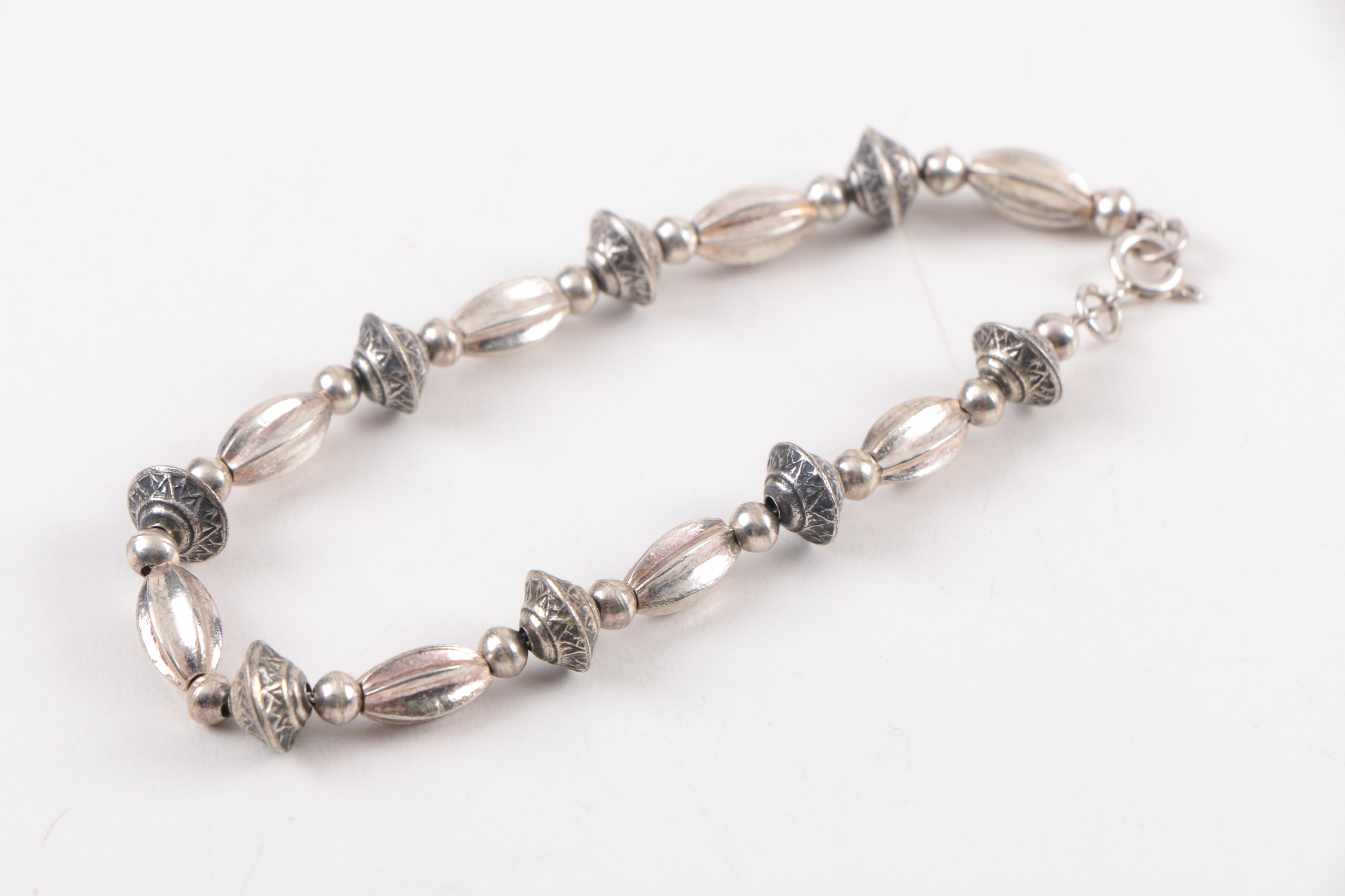 Sterling Silver Jewelry Including a Mother of Pearl Ring