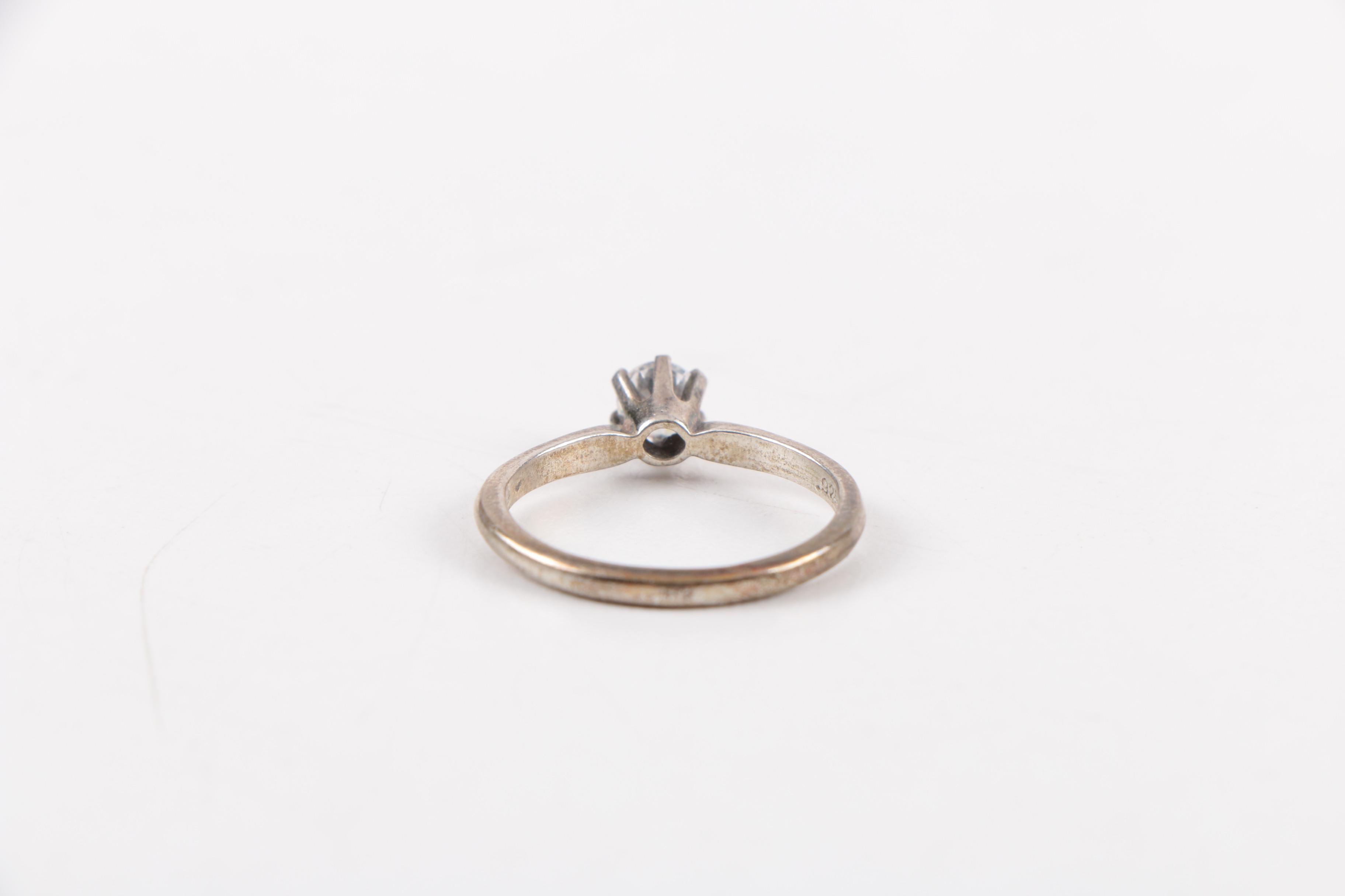 Sterling Silver Jewelry Including a Mother of Pearl Ring