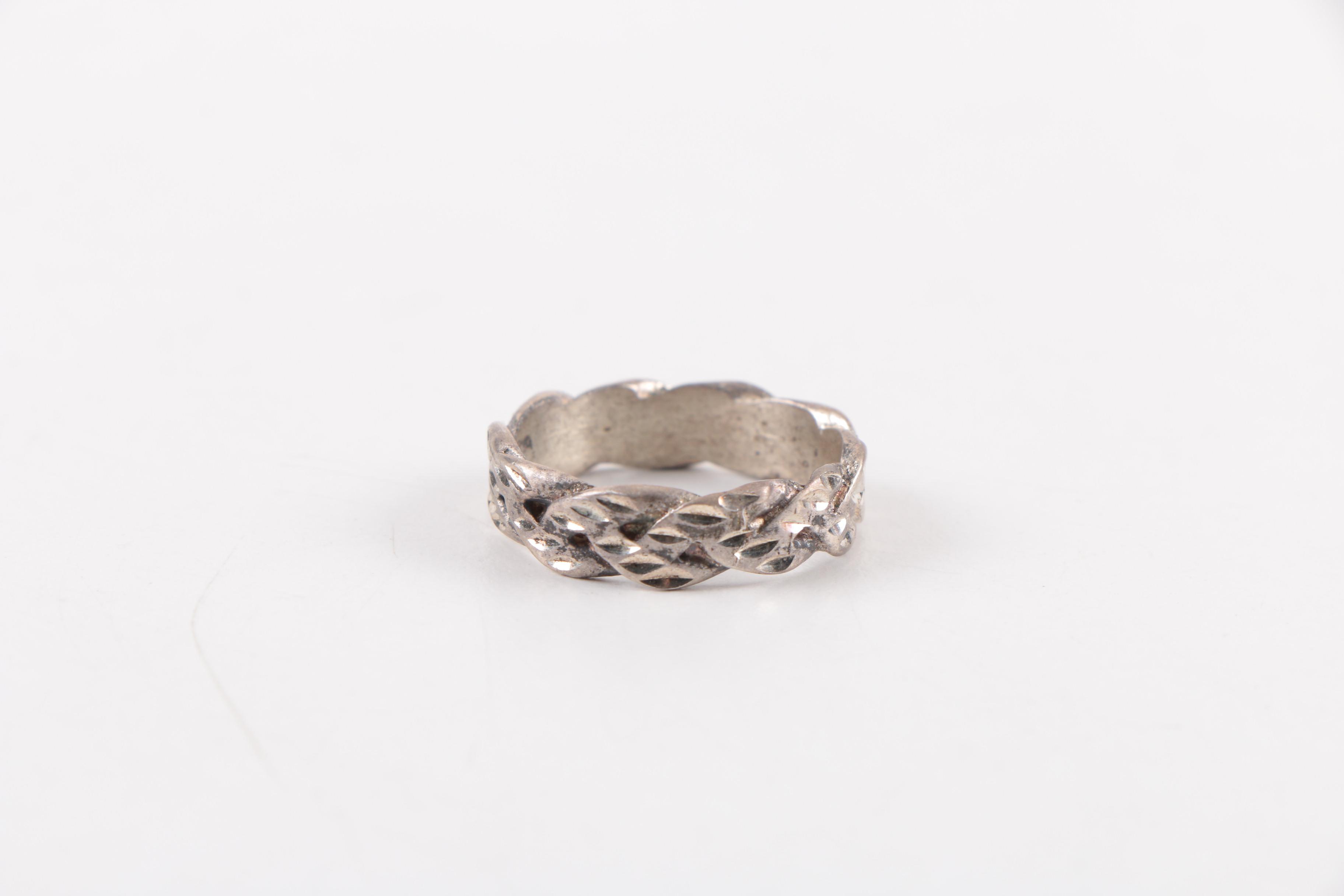 Sterling Silver Jewelry Including a Mother of Pearl Ring