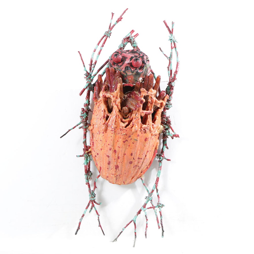 Frank Kowing Mixed Media Sculpture "Faceless Bug"