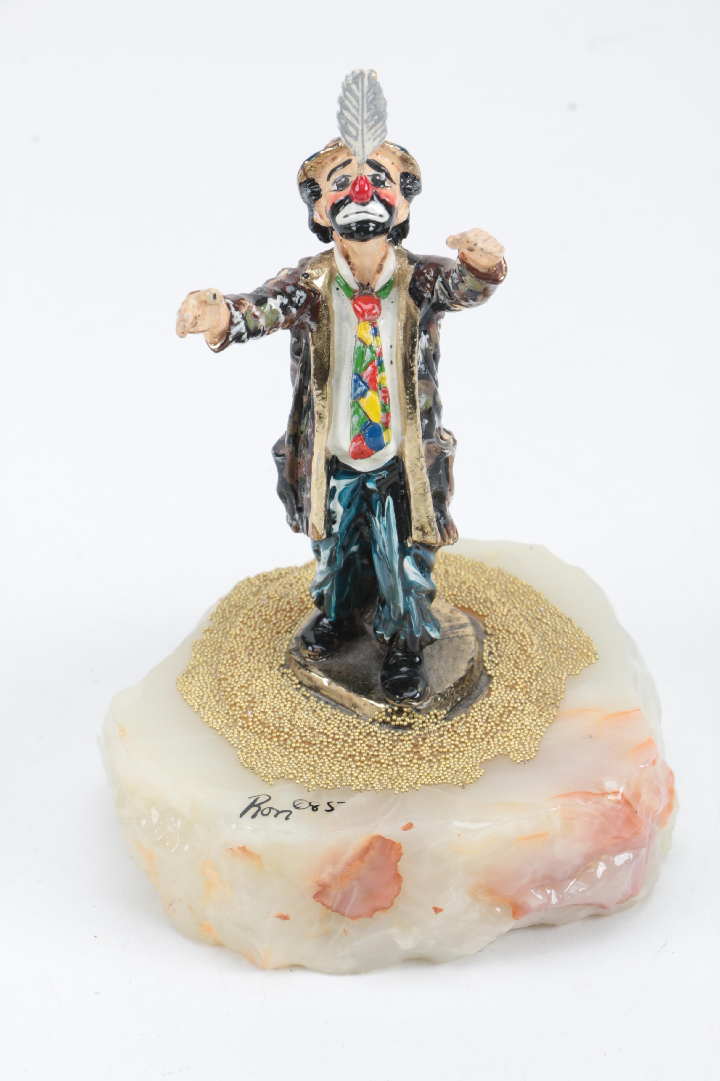 Five Signed Ron Lee Clown Figurines