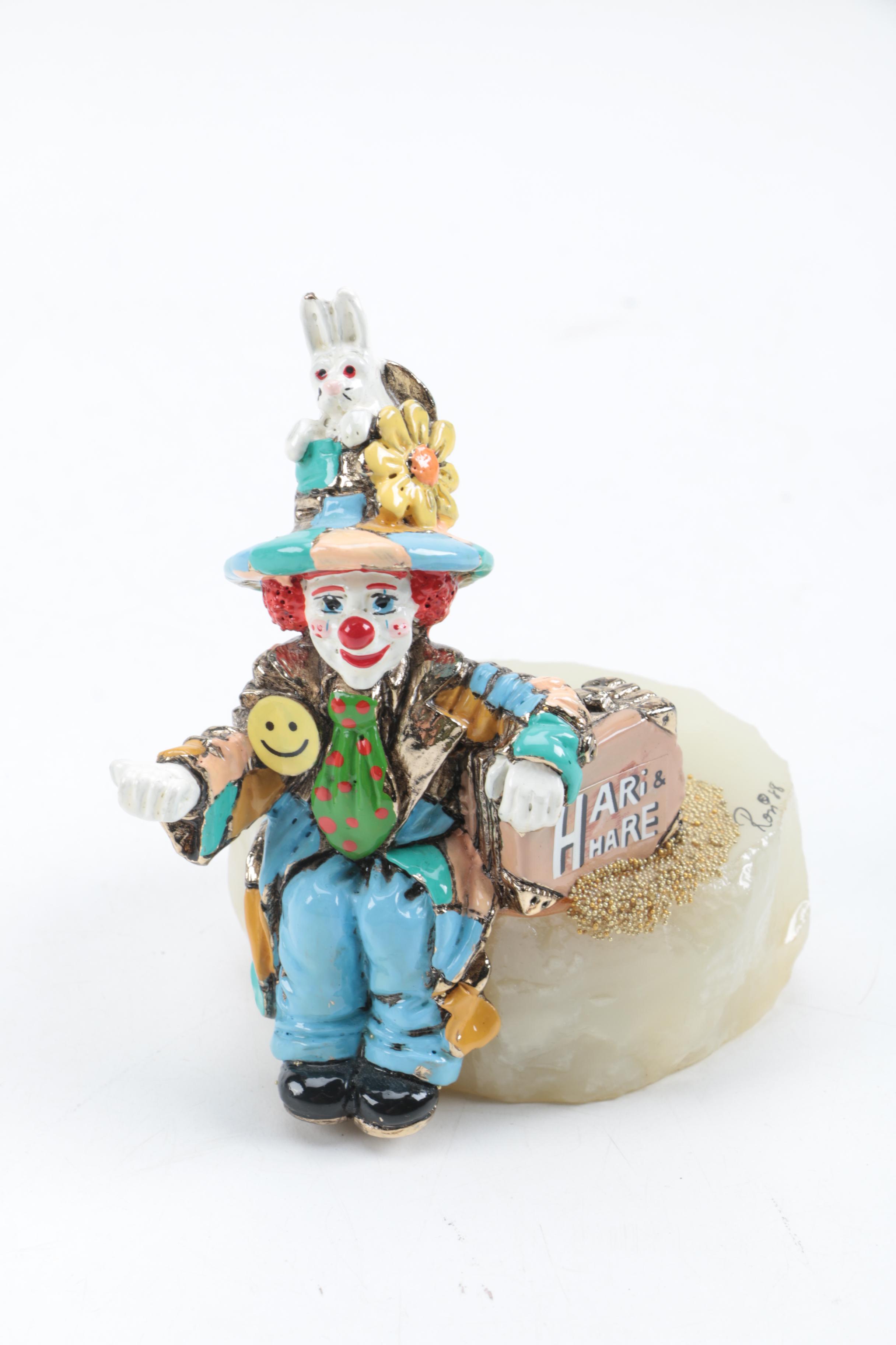 Five Signed Ron Lee Clown Figurines