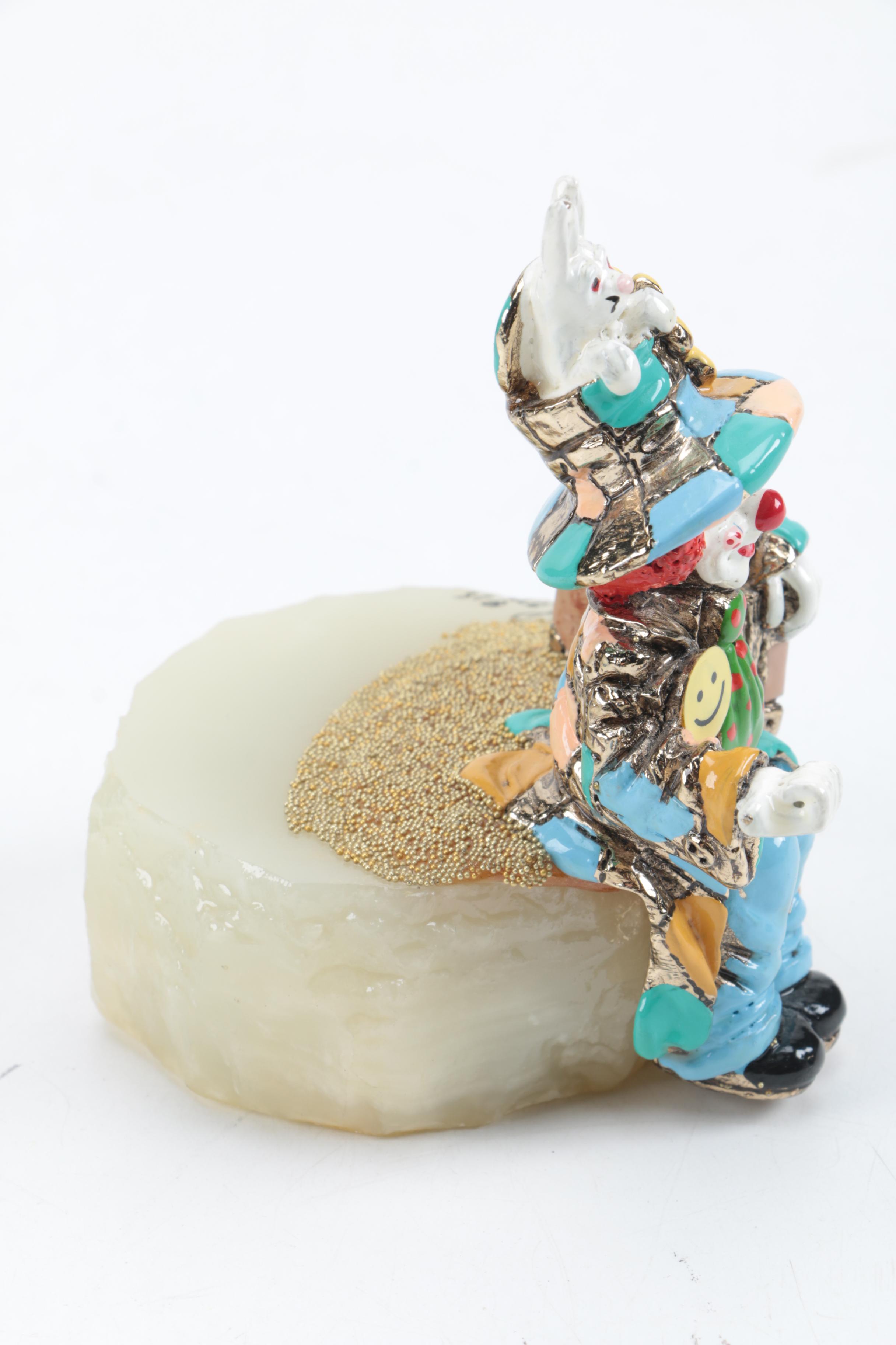 Five Signed Ron Lee Clown Figurines