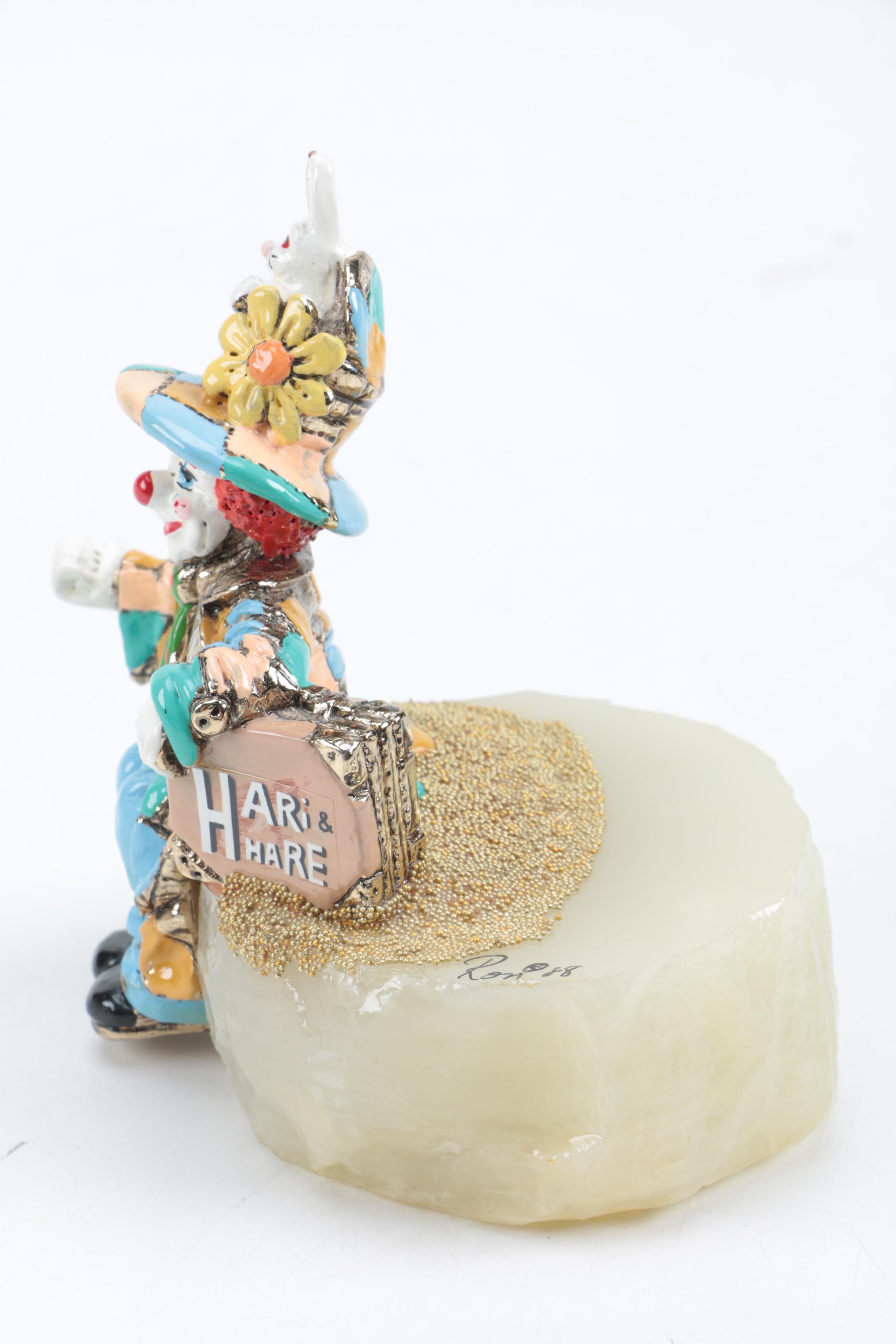 Five Signed Ron Lee Clown Figurines