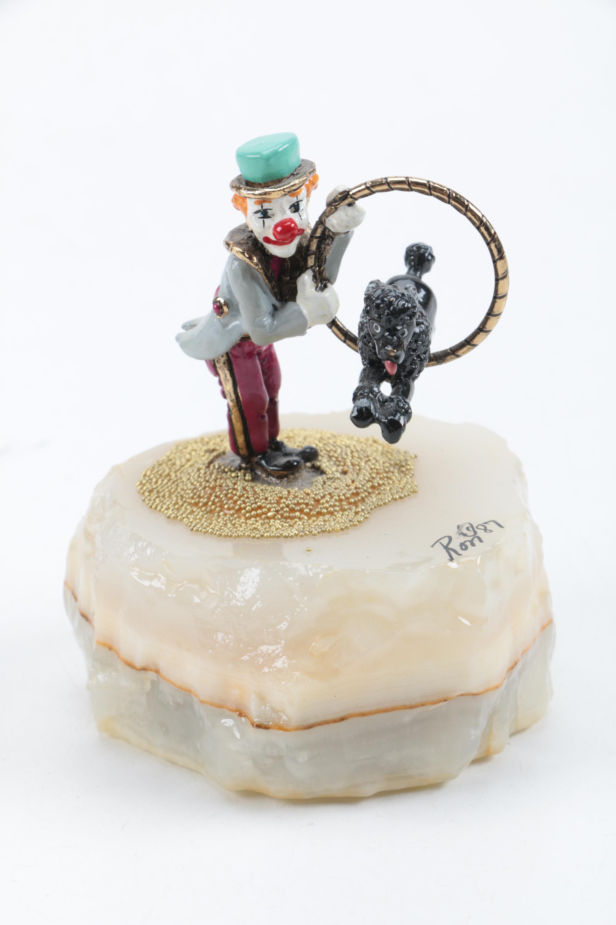 Five Signed Ron Lee Clown Figurines